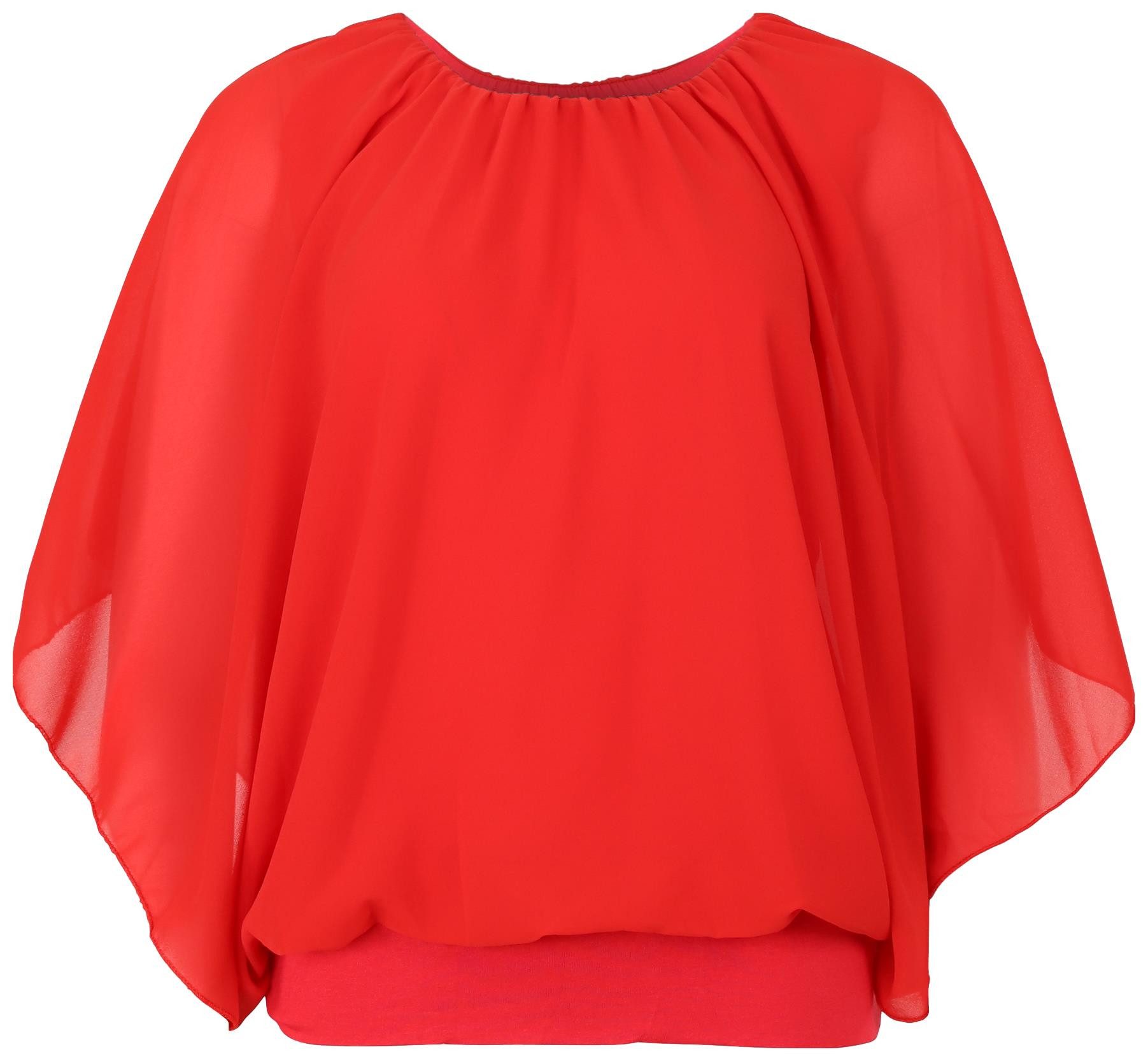 malito more than fashion Chiffonbluse malito Damen Bluse im Fledermaus Look günstig online kaufen