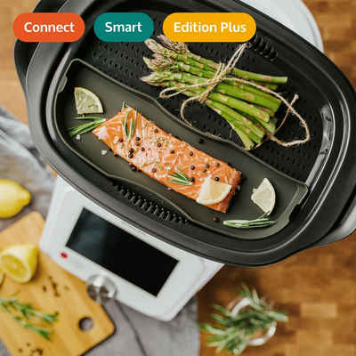 Mixcover Küchenmaschinen-Adapter mixcover Dampfgarform Auflaufform Halb für Monsieur Cuisine Connect & Smart Einlegeboden