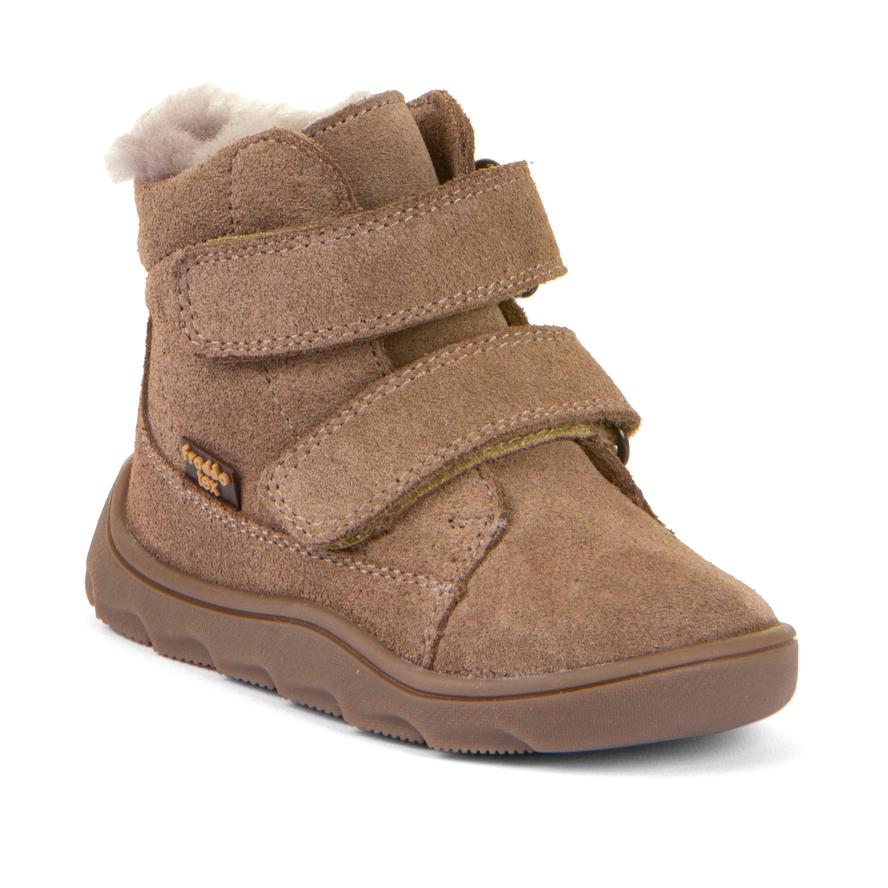 froddo® ZERU TEX FURRY BAREFOOT Barfußschuh Klettstiefelette, Winterstiefel mit TEX-Ausstattung