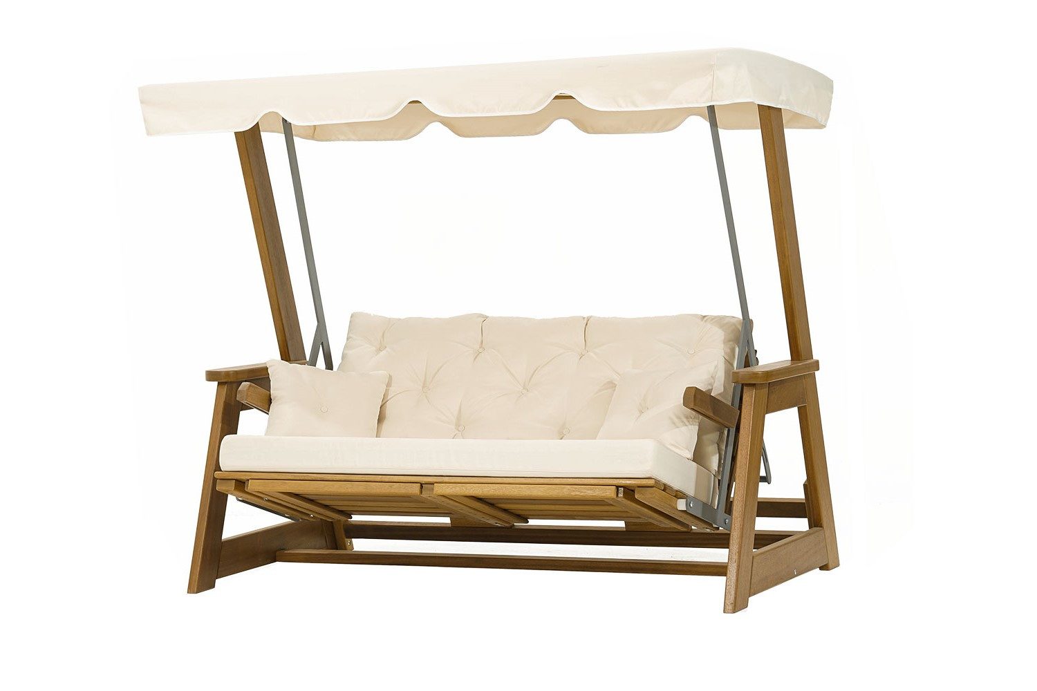 Xlmoebel Hollywoodschaukel Helle Gartenschaukel aus robustem Material mit elegantem Design, Hergestellt in Europa