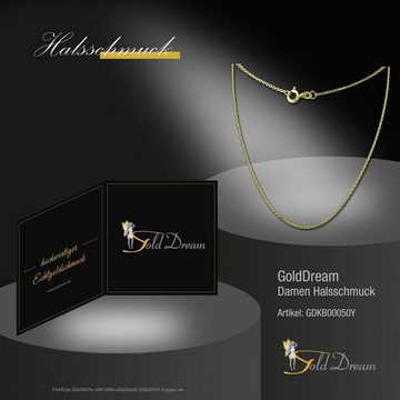 GoldDream Goldkette GoldDream Damen Colliers Halskette 50cm (Colliers, Collier), Damen Colliers Halskette 50cm, 333 Gelbgold - 8 Karat, Farbe: goldfarb