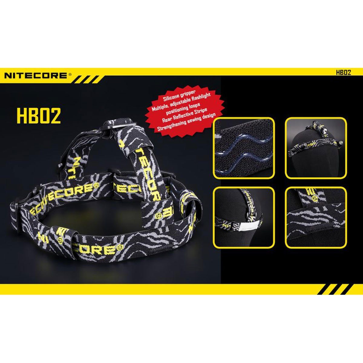 für Taschenlampe Kopfband Nitecore LED / HB02 Stirnband Taschenlampen