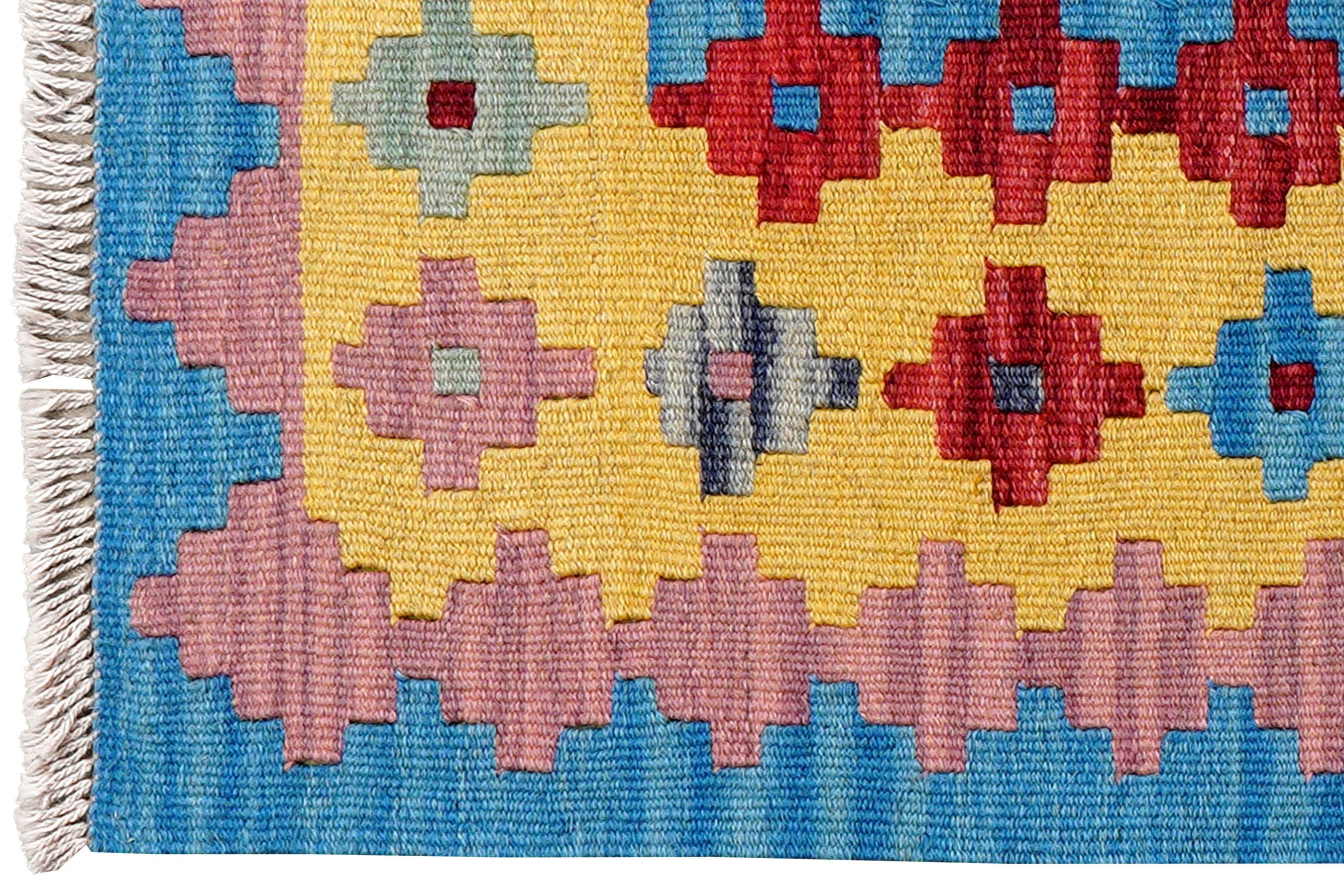Rugtales Teppich Kelim Gashgai 96x62cm, Rechteck, Handgemachtes Unikat, nachhaltig und fair gefertigt