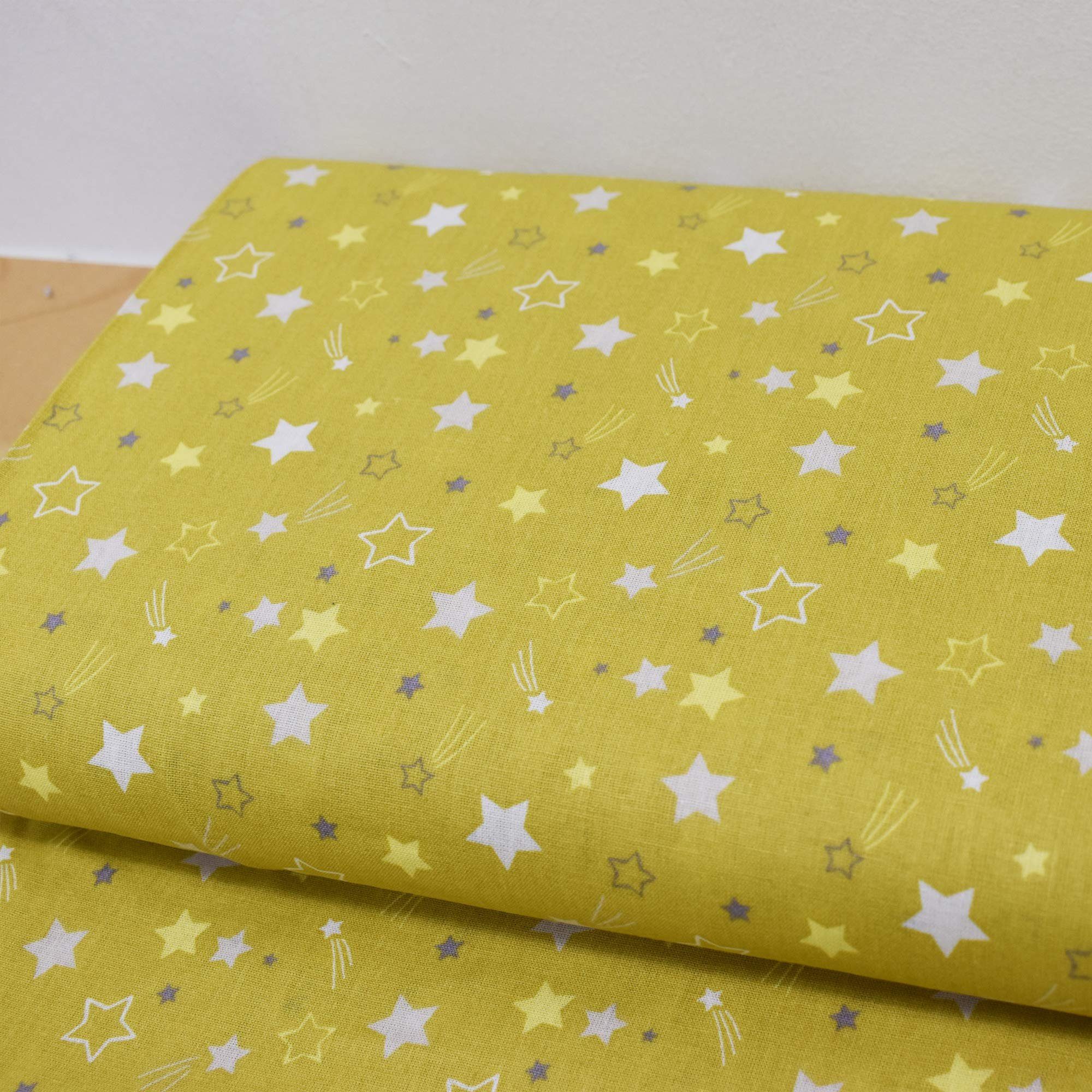 Thumbnail - MAGAM-Stoffe Stoff "Funkelnde Sterne", Kinder Baumwollstoff aus Frankreich ÖKO-TEX Meterware ab 50cm