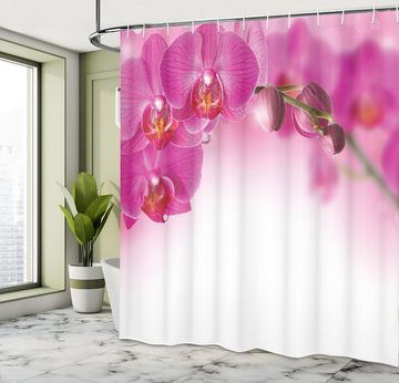 Abakuhaus Duschvorhang Moderner Digitaldruck mit 12 Haken auf Stoff Wasser Resistent Breite 175 cm, Höhe 180 cm, Orchidee Exotische Orchid Feng Shui