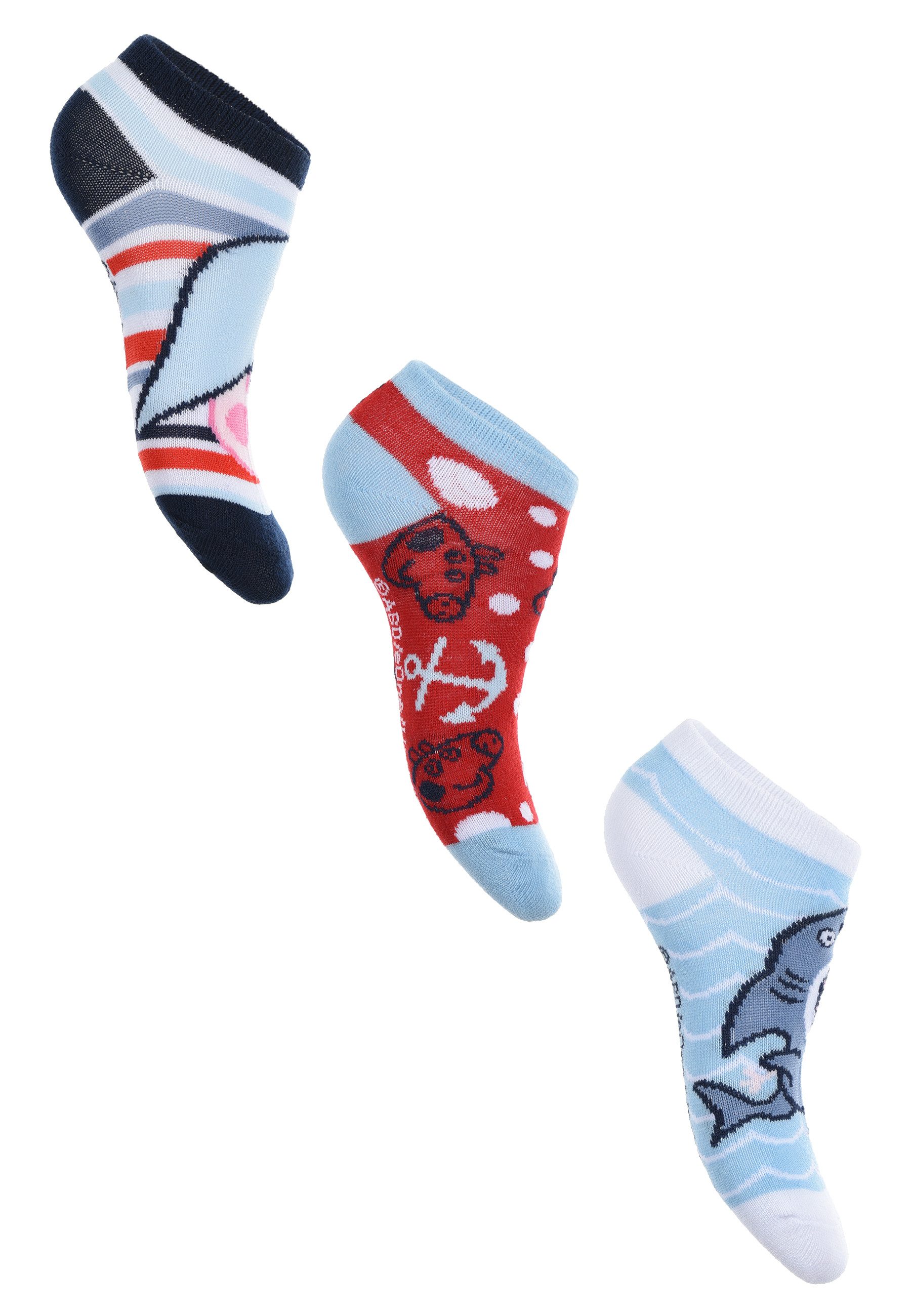 Peppa Pig Sneakersocken Peppa Wutz Pig George Kinder Jungen Sneaker Strümpfe Socken (6-Paar)