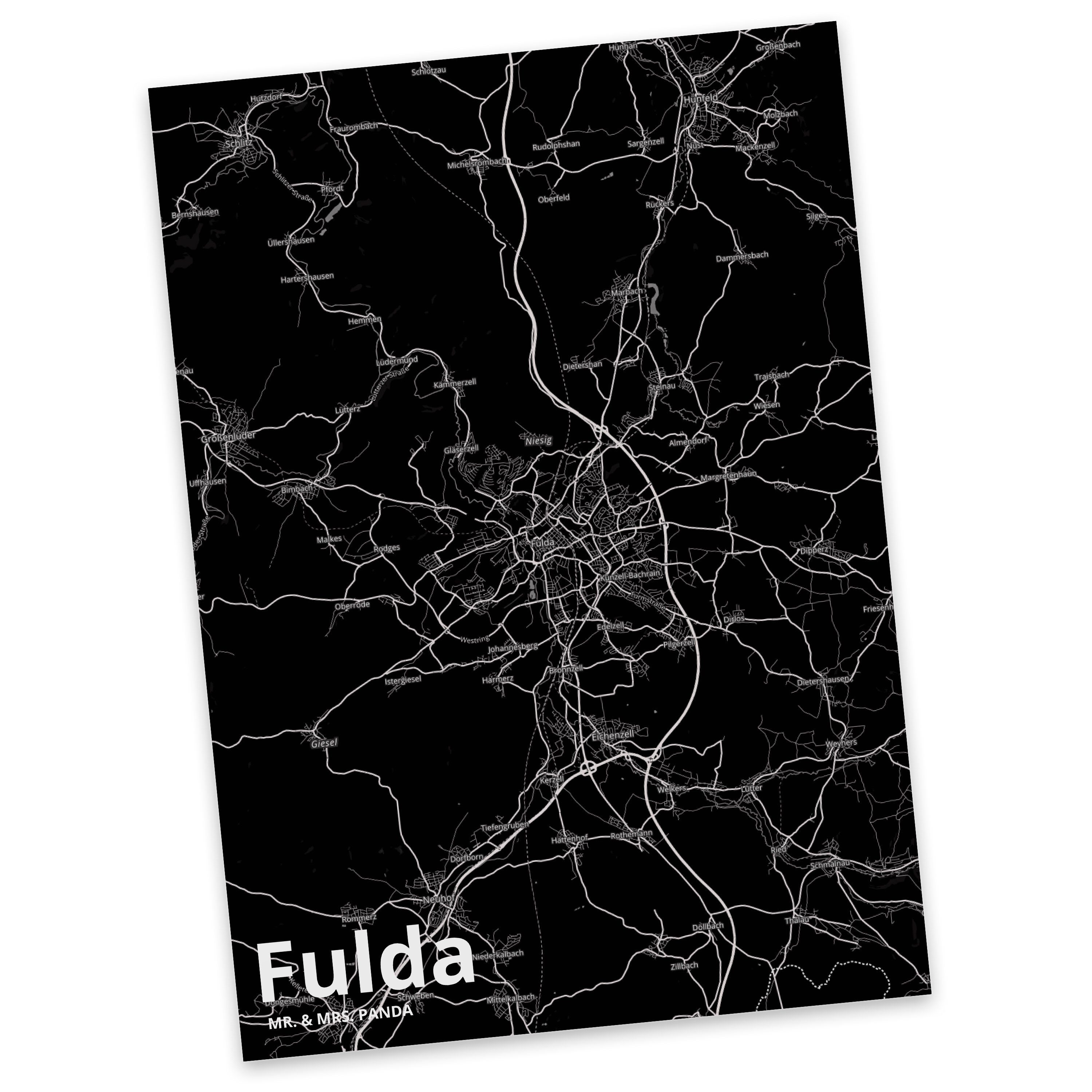 K Stadt Geschenk, Fulda Dorf Dankeskarte, Geburtstagskarte, Städte, Postkarte - & Mrs. Mr. Panda