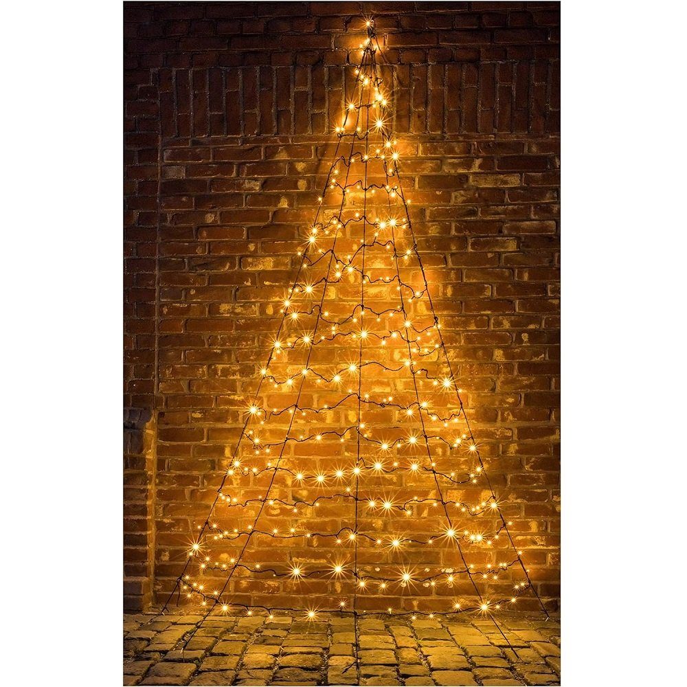 Star-Max LED Baum LED Wandtannenbaum GALAXY 3x1,5m 260 warmweiße LEDs außen FHS 35250