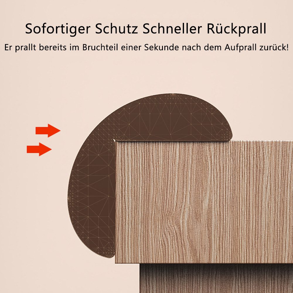 TUWENA Kindersicherung 6 Meter Transparent Silikon Kinder Tischkantenschutz,mit 4 Eckenschutz