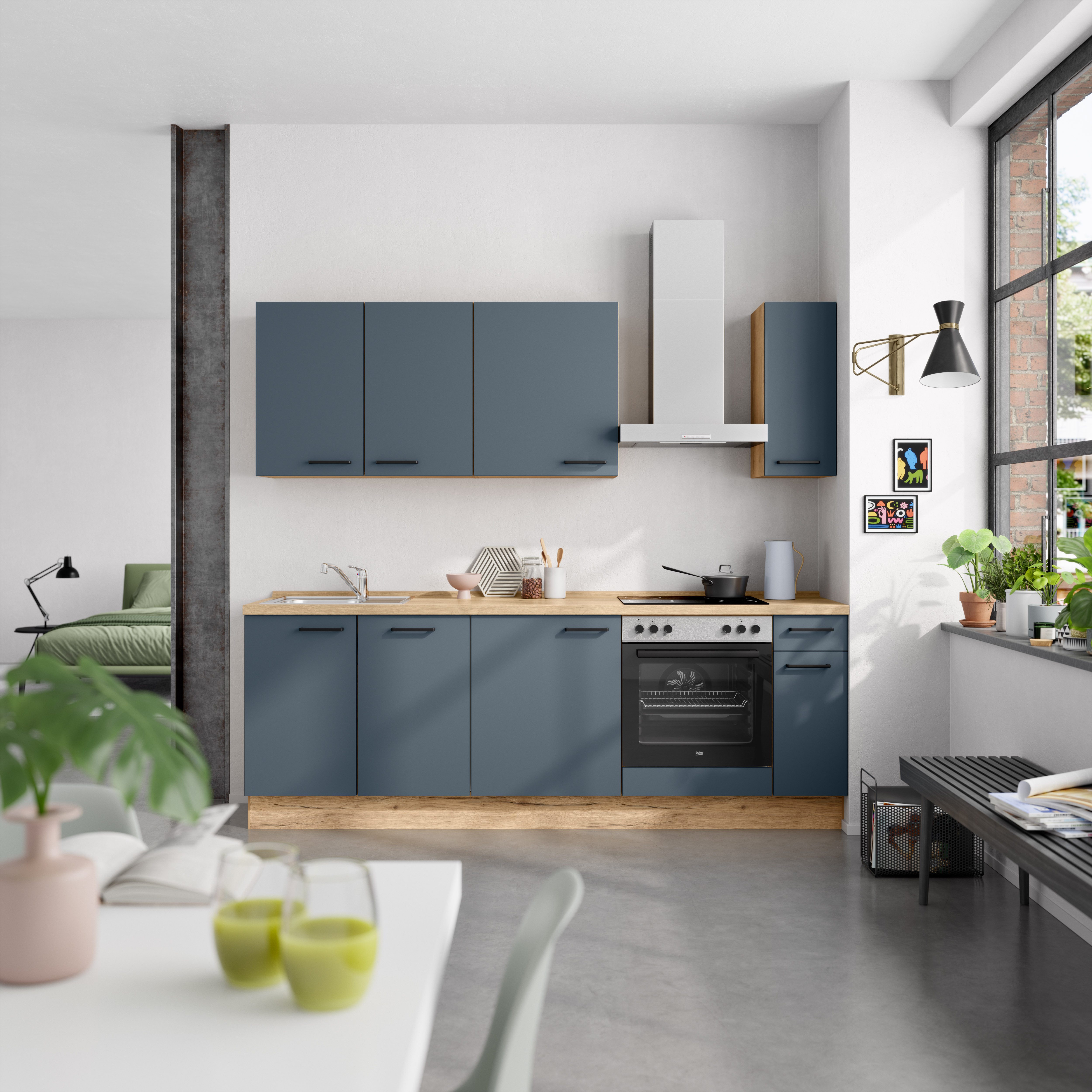 nobilia® Küchenzeile "Easytouch I", NEU: individuell anpassbar mit gratis Profi-Beratung, vormontiert, Breite 240 cm, Ausrichtung wählbar, wahlw. mit E-Geräten