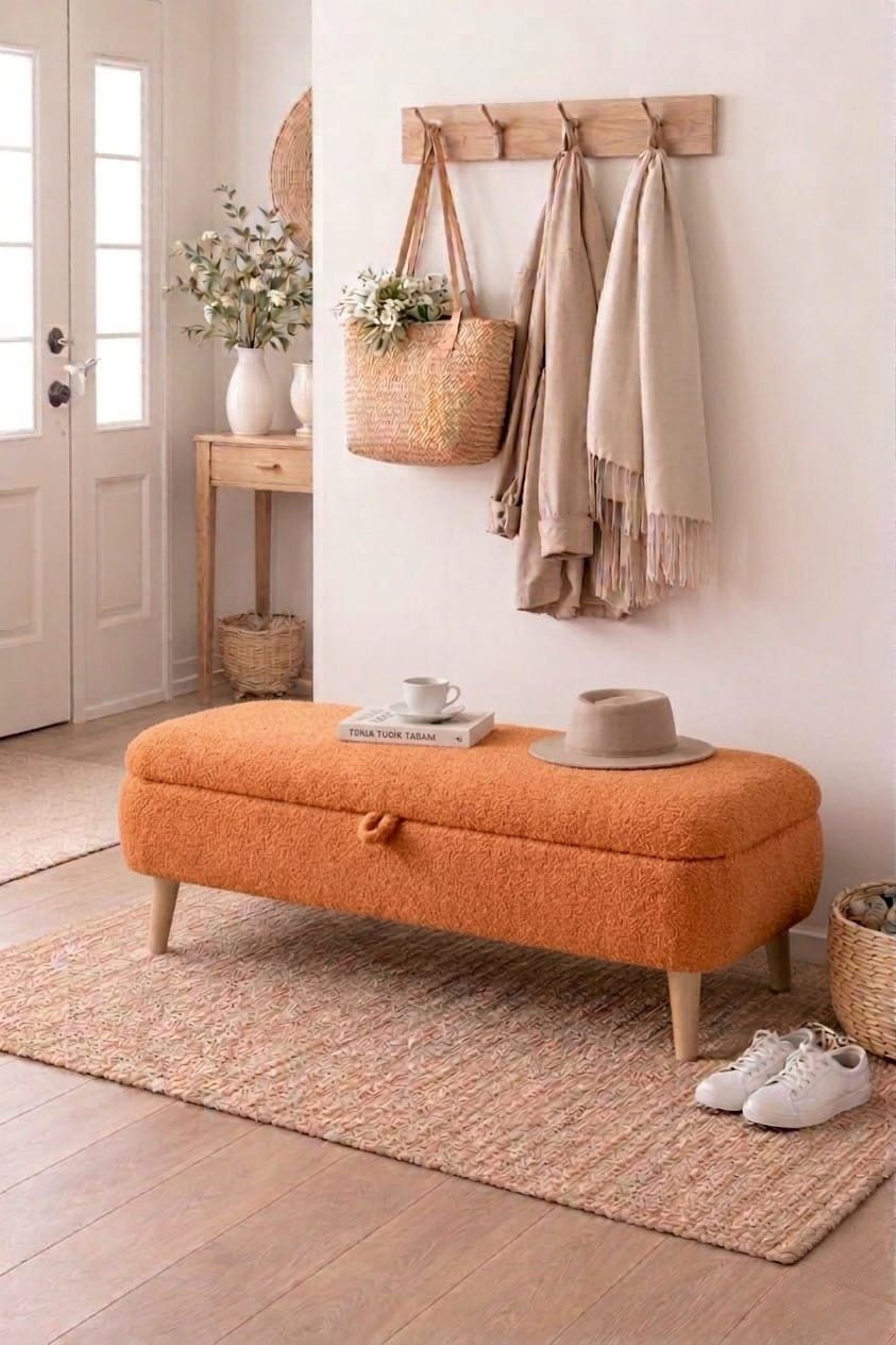 Skye Decor Polsterbank Snug Japandi (1-St), Gepolsterte Sitzbank in Teddy-Optik – Bild 2 von 2