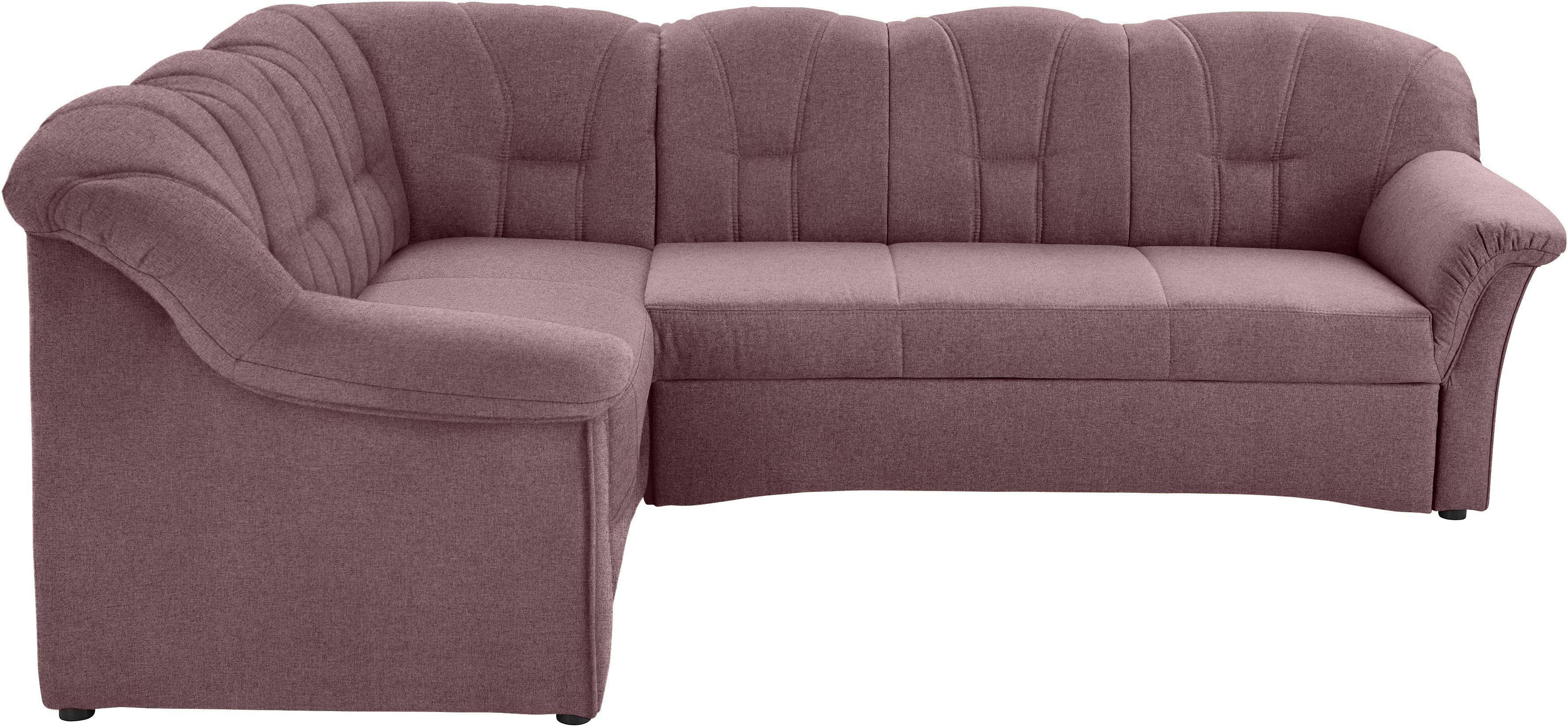 DOMO collection Ecksofa Papenburg B/T/H: 242/190/84 cm L-Form, wahlweise mit Bettfunktion, Langer Schenkel links oder rechts