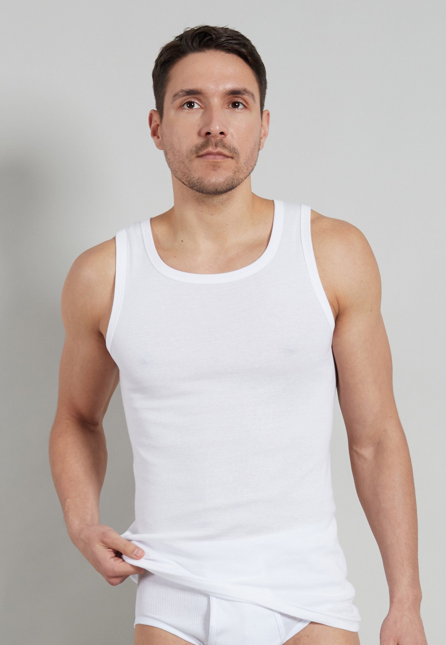 TOM TAILOR Unterhemd TOM Pack Tank-Top TAILOR uni Herren (4-St) weiß 4er weiß-hell-uni