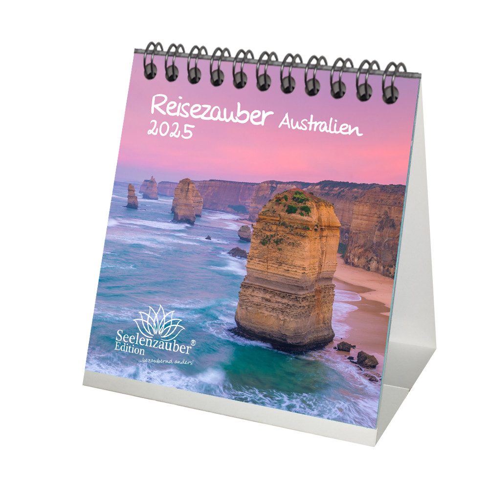 Seelenzauber Tischkalender Reisezauber Australien Kalender für 2025 Format 10cm x 10cm Urlaub