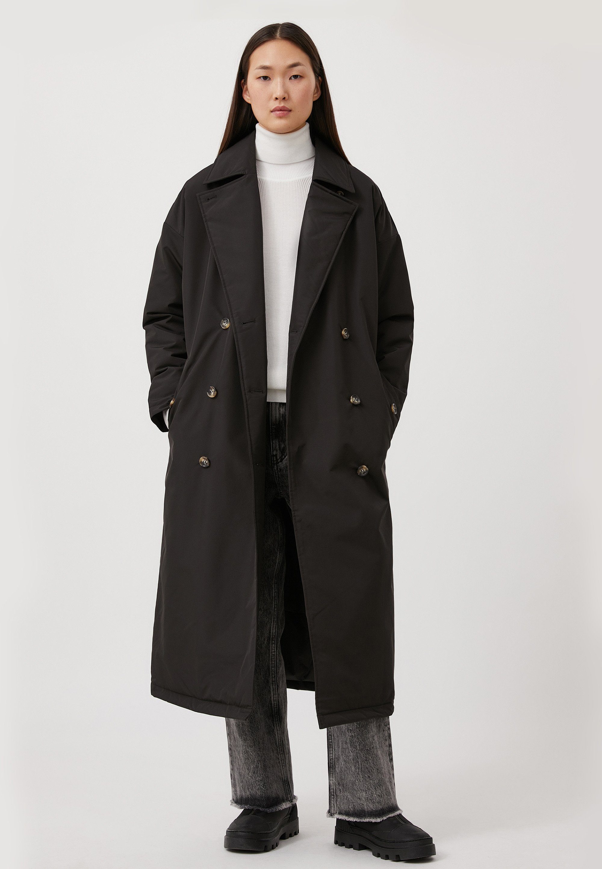 Finn Flare Trenchcoat Klassische mit praktischem Bindegürtel