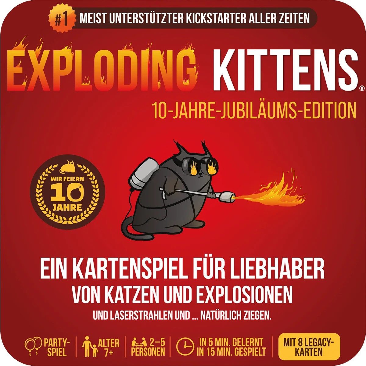 Exploding Kittens Spiel Exploding Kittens: 10 Jahre-Jubiläums Edition Tin