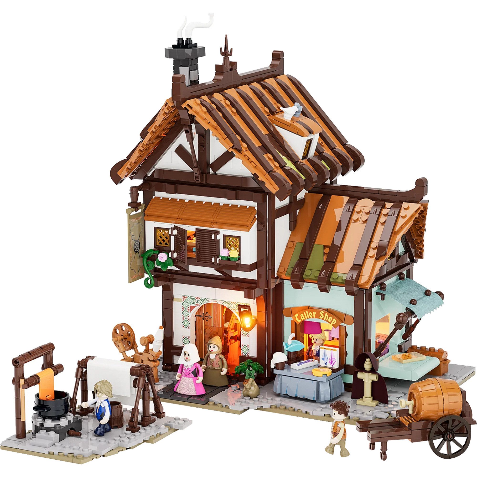 Lumibricks Mittelalterliche Schneiderei, Spielbausteine