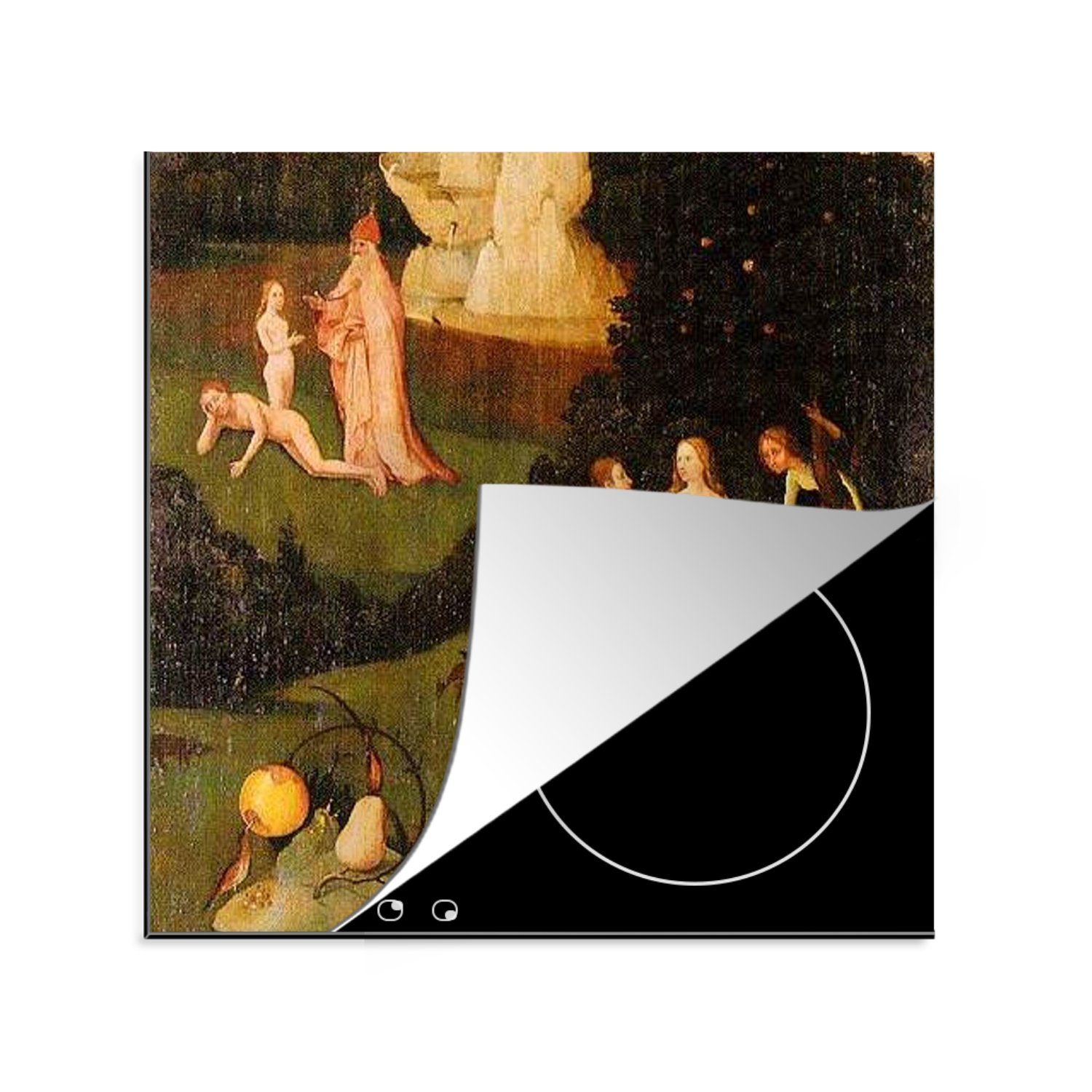 Hieronymus Bosch, küche Herdblende-/Abdeckplatte tlg), Triptychons - linker Ceranfeldabdeckung, Heuwaage Vinyl, MuchoWow Gemälde Flügel (1 des von Arbeitsplatte für cm, 78x78