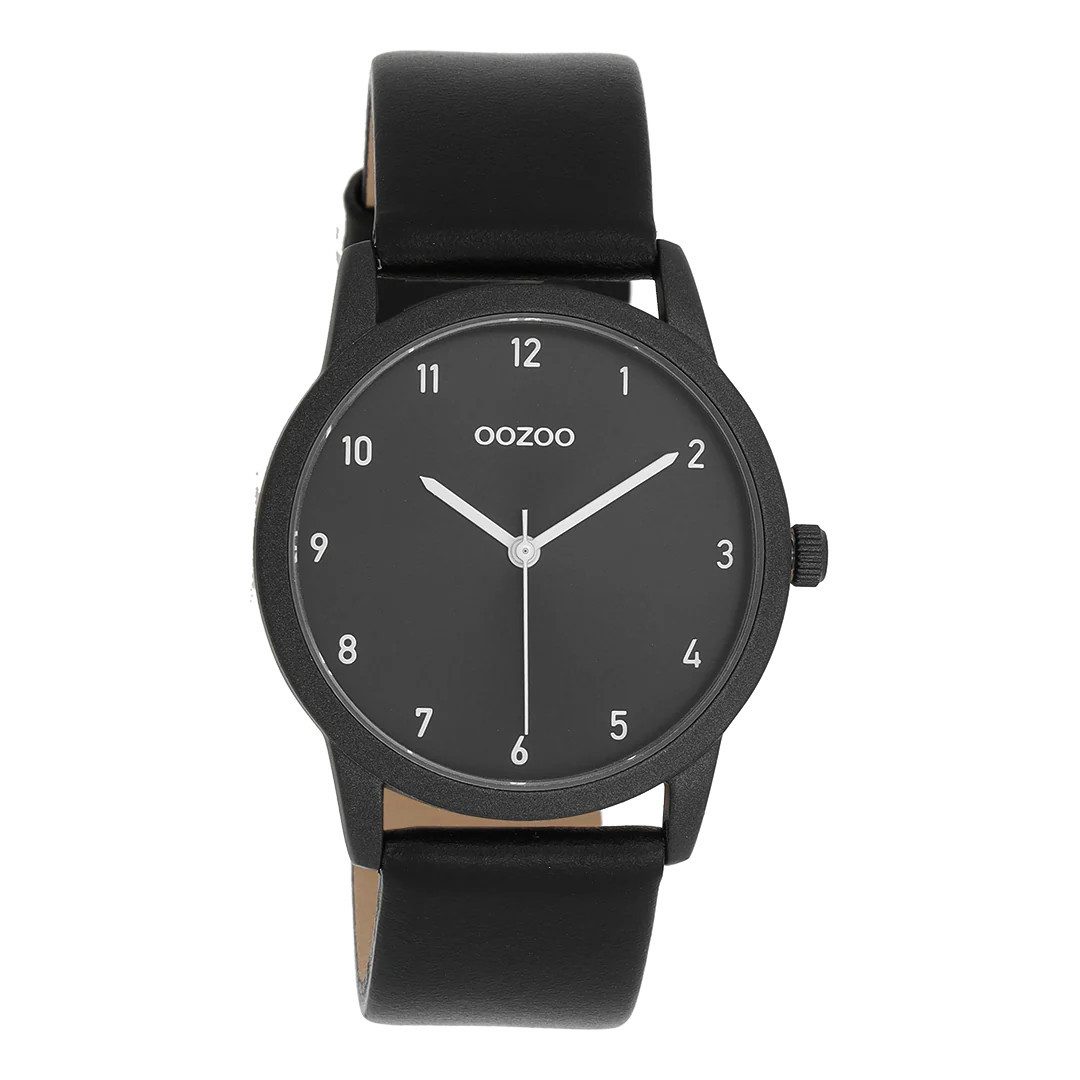 OOZOO Quarzuhr Damenuhr C11079 Schwarz Lederband 38 mm C11079 günstig online kaufen