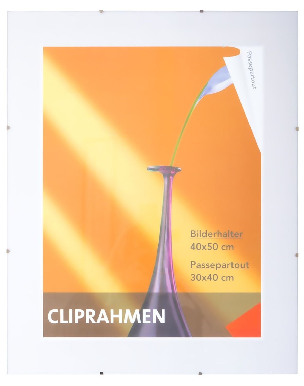 BURI Bilderrahmen Rahmenlos Bilderhalter Bilderrahmen 40x50 cm günstig online kaufen