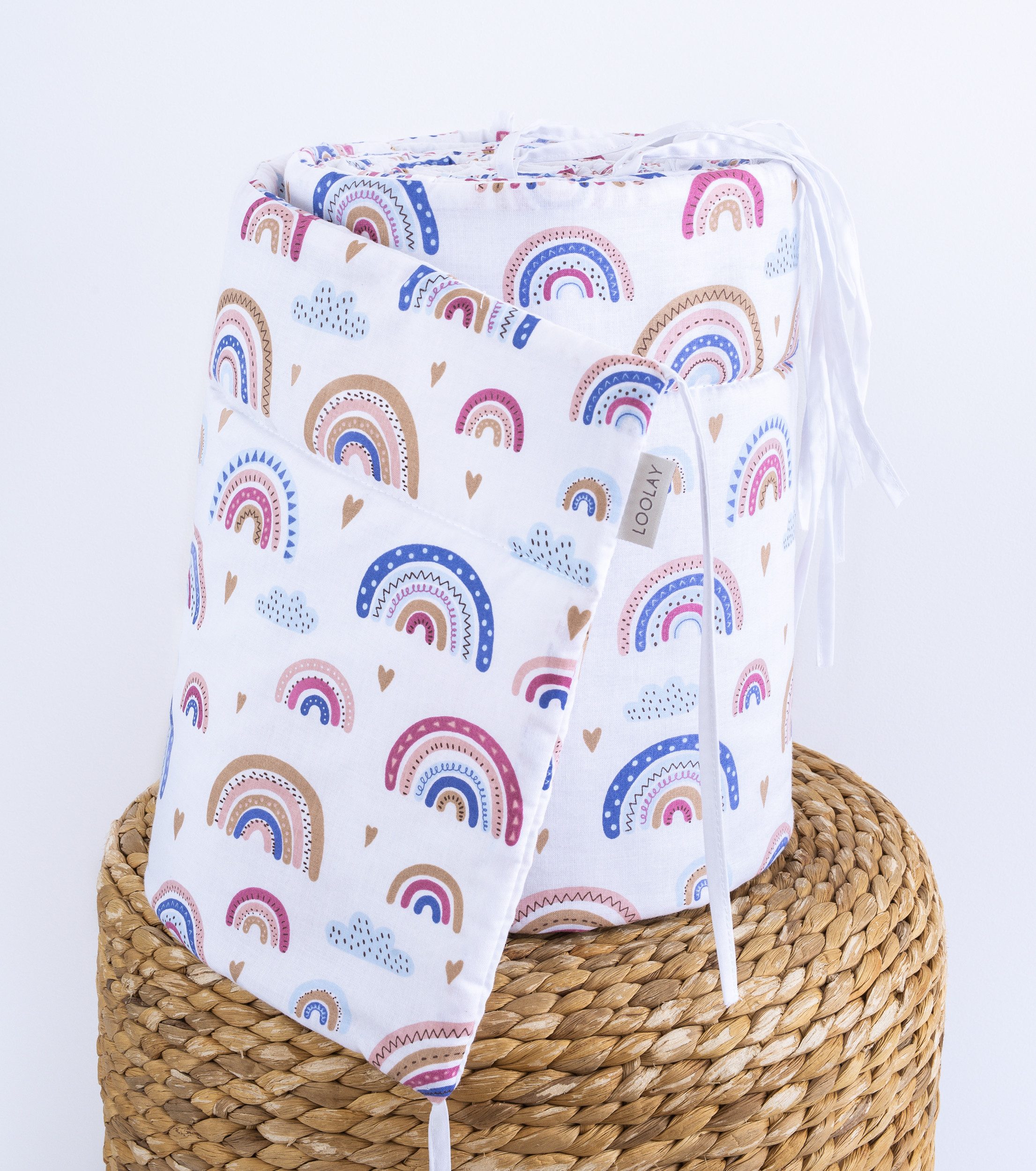 Loolay Bettnestchen REGENBOGEN Baumwolle Atmungsaktives Babybett Bunt BETTU günstig online kaufen