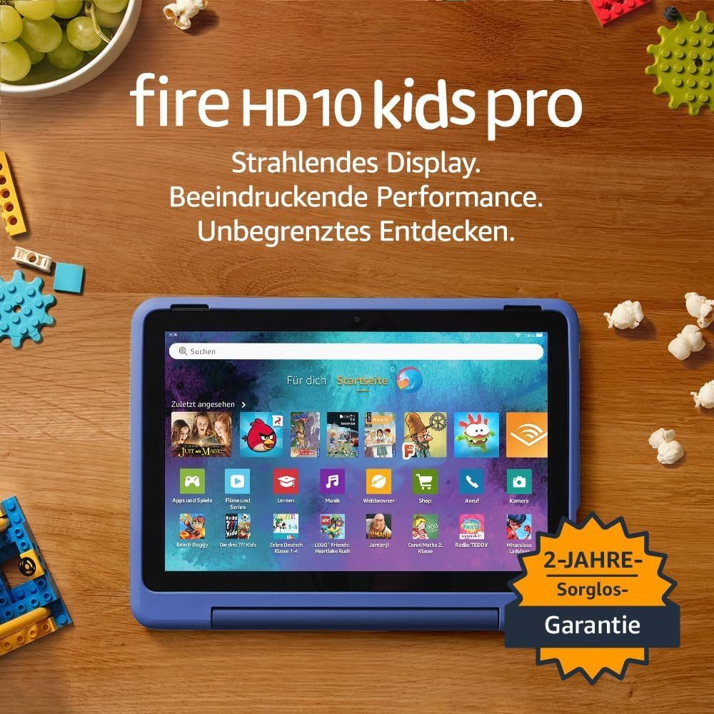 Amazon Fire HD 10 Kids Pro (Neueste Generation) für Kinder ab Grundschulalter Tablet (10", 32 GB, Fire OS, Lange Akkulaufzeit, Kindersicherung und dünne Hülle)