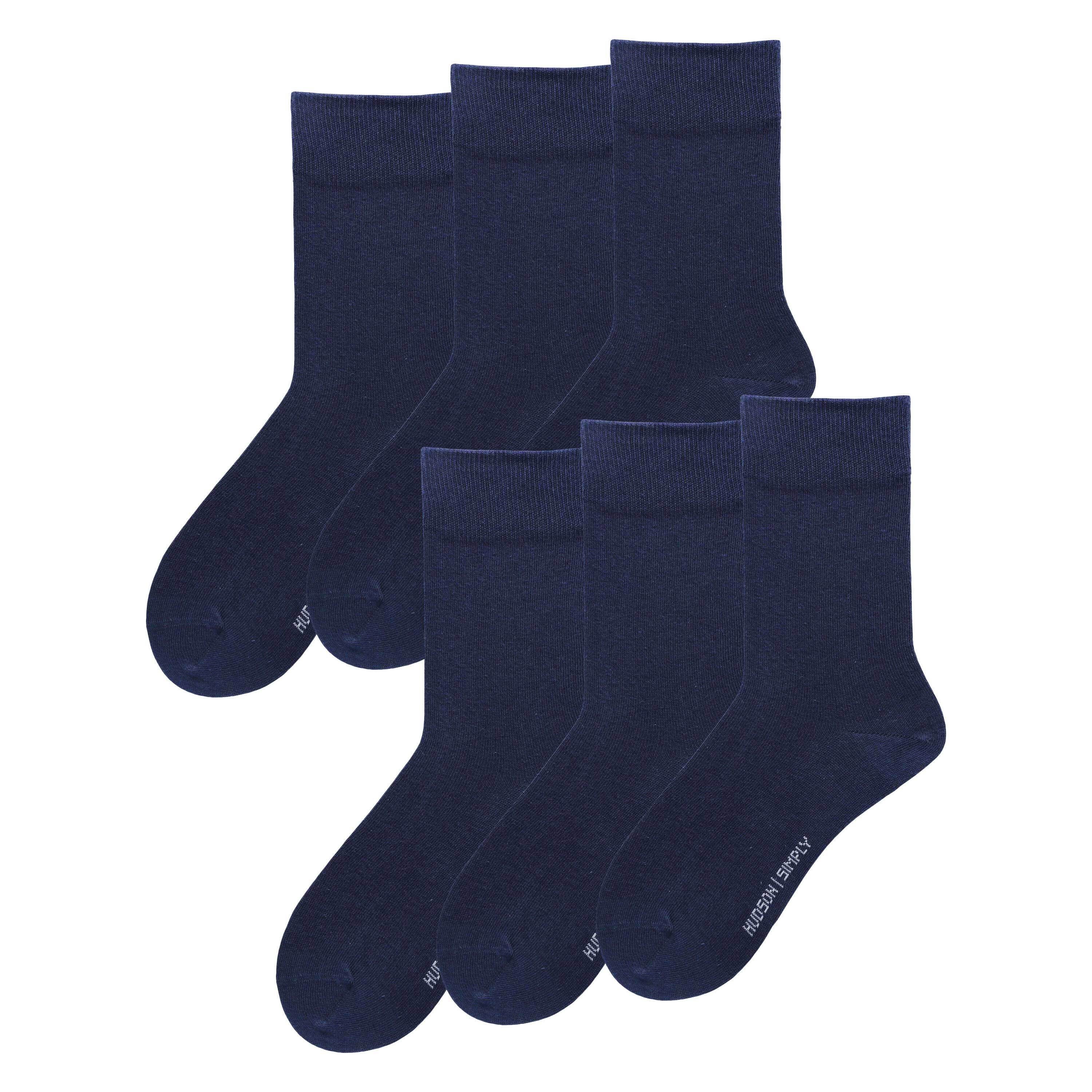 Hudson Basicsocken Simply³ 6-Pack (6-Paar) Damen Socken im 6er-Pack