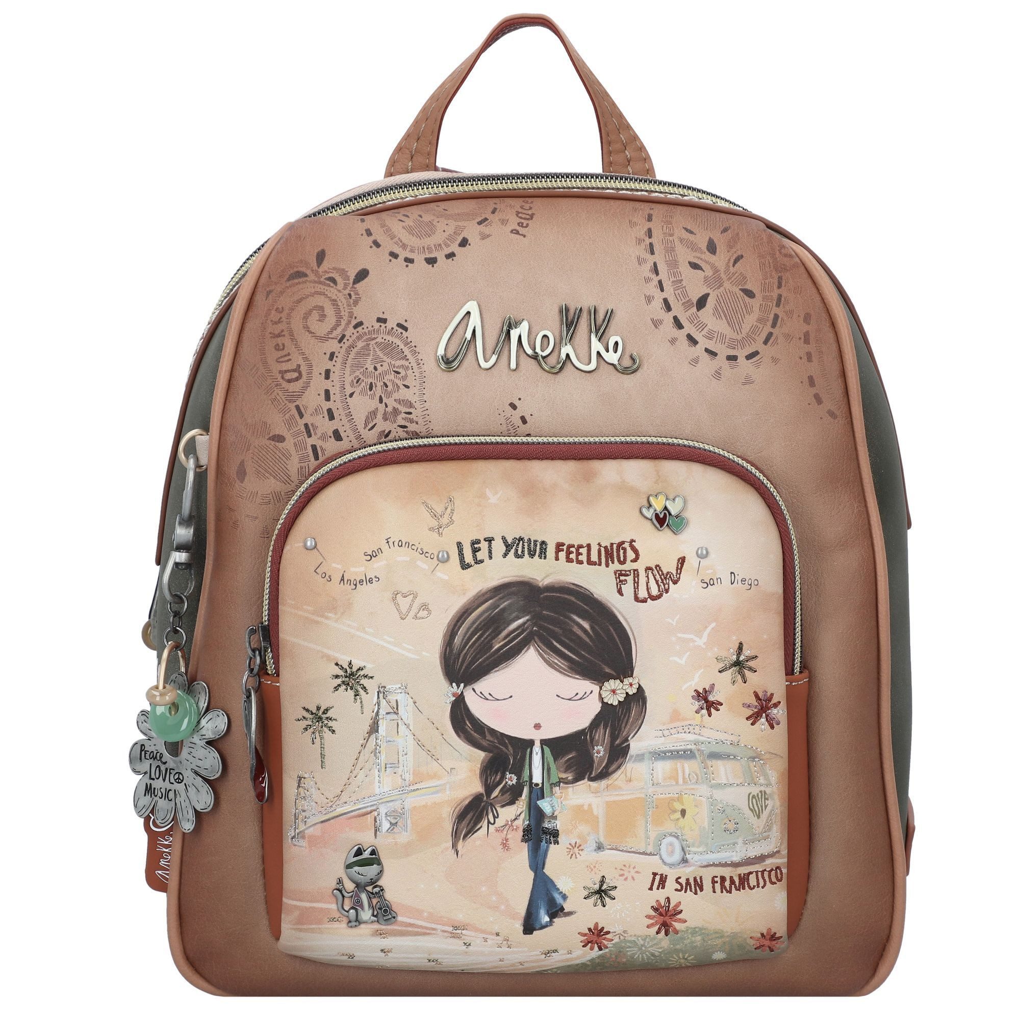 Anekke Cityrucksack Peace & Love, Polyurethan