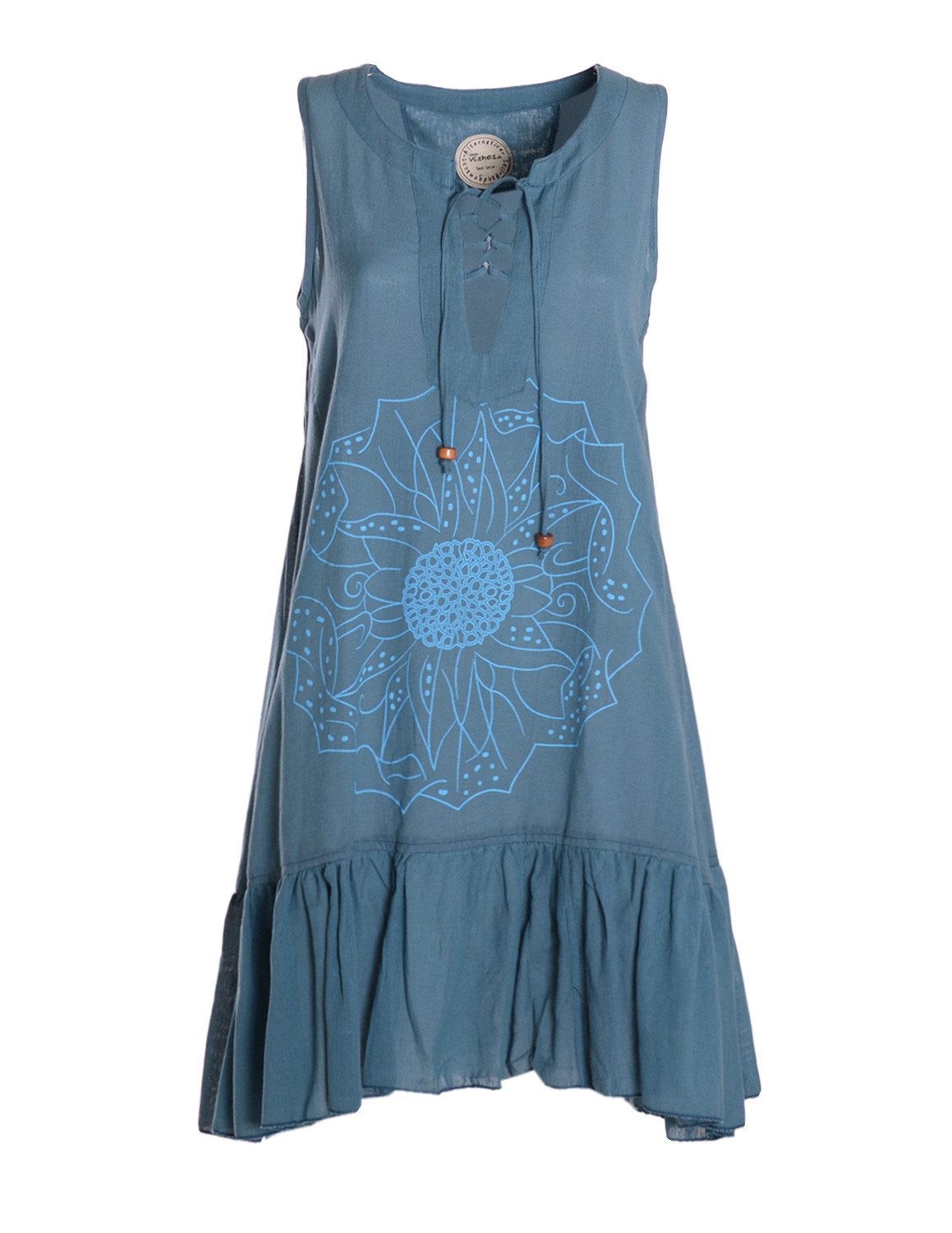Vishes Tunikakleid Damen Hängerkleid Baumwolle Blumen günstig online kaufen