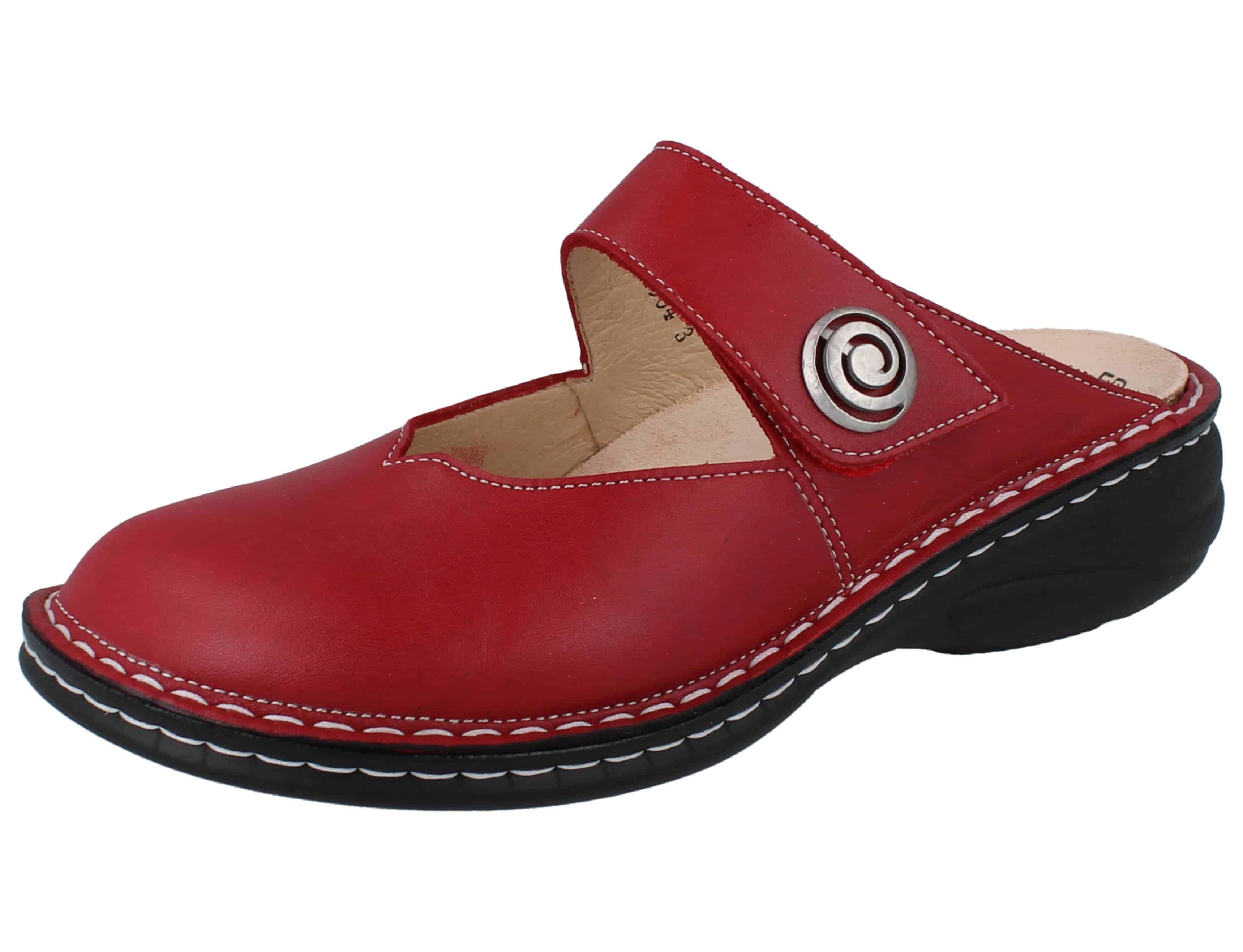 FINN COMFORT Canaro Damen Clog rot Glattleder - Größe: 42 Clog