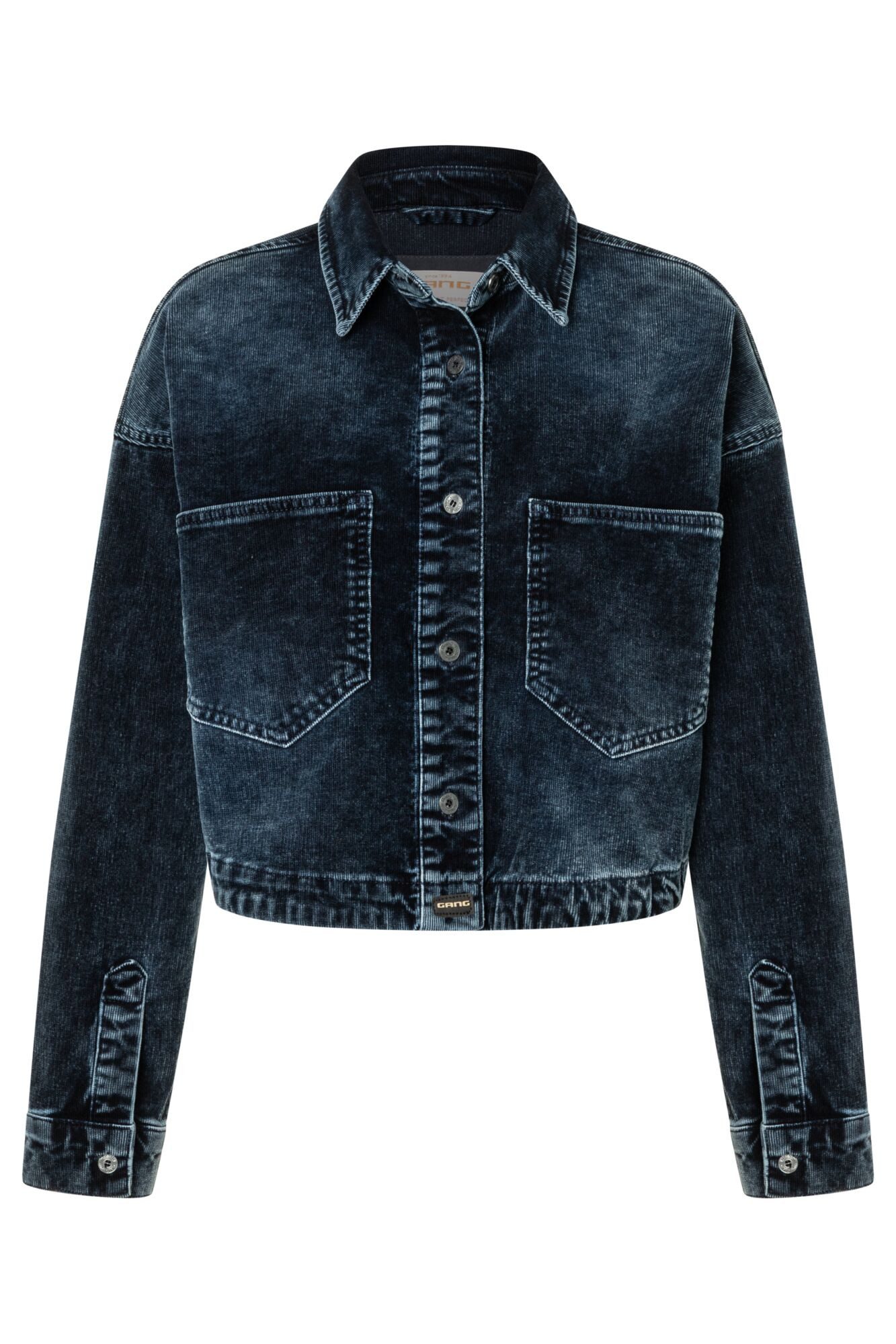 GANG Jeansjacke 94LUNA CROPPED mit Hemdkragen