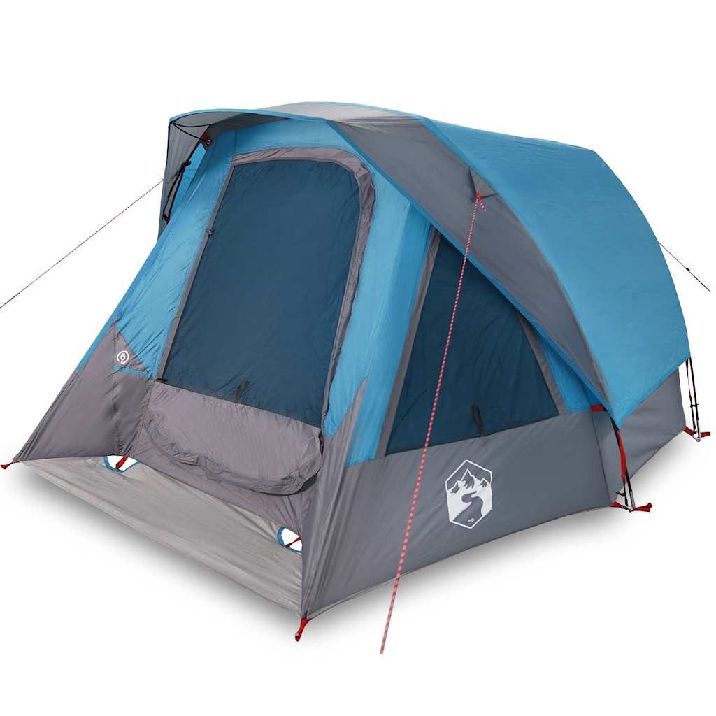 furnicato Faltzelt Campingzelt Kabine Blau 298x158x132 cm wasserdicht für 4 Personen, (1 tlg)