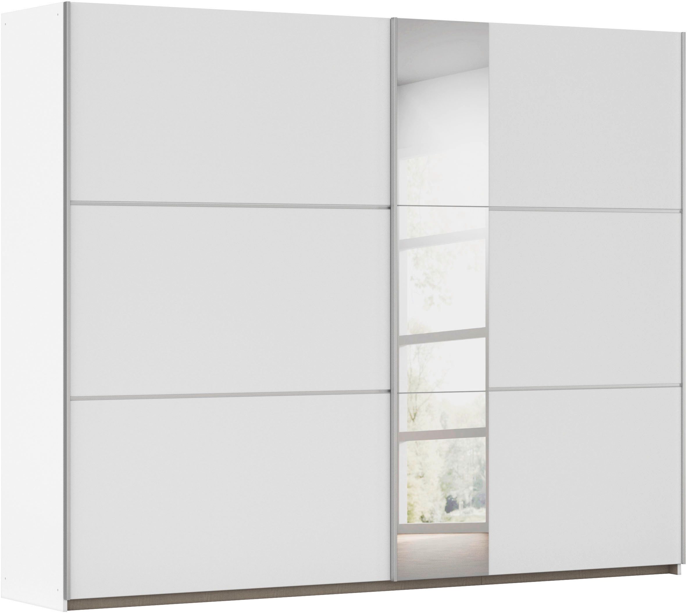 rauch Schwebetürenschrank Kleiderschrank Schrank Garderobe TOPSELLER ASTANA OTTO´s CHOICE (3 Ausstattungen BASIC/CLASSIC/PREMIUM, Breiten 175/218/261 cm) mit 3 Spiegelelementen, Metallgriffleisten alufarbig MADE IN GERMANY