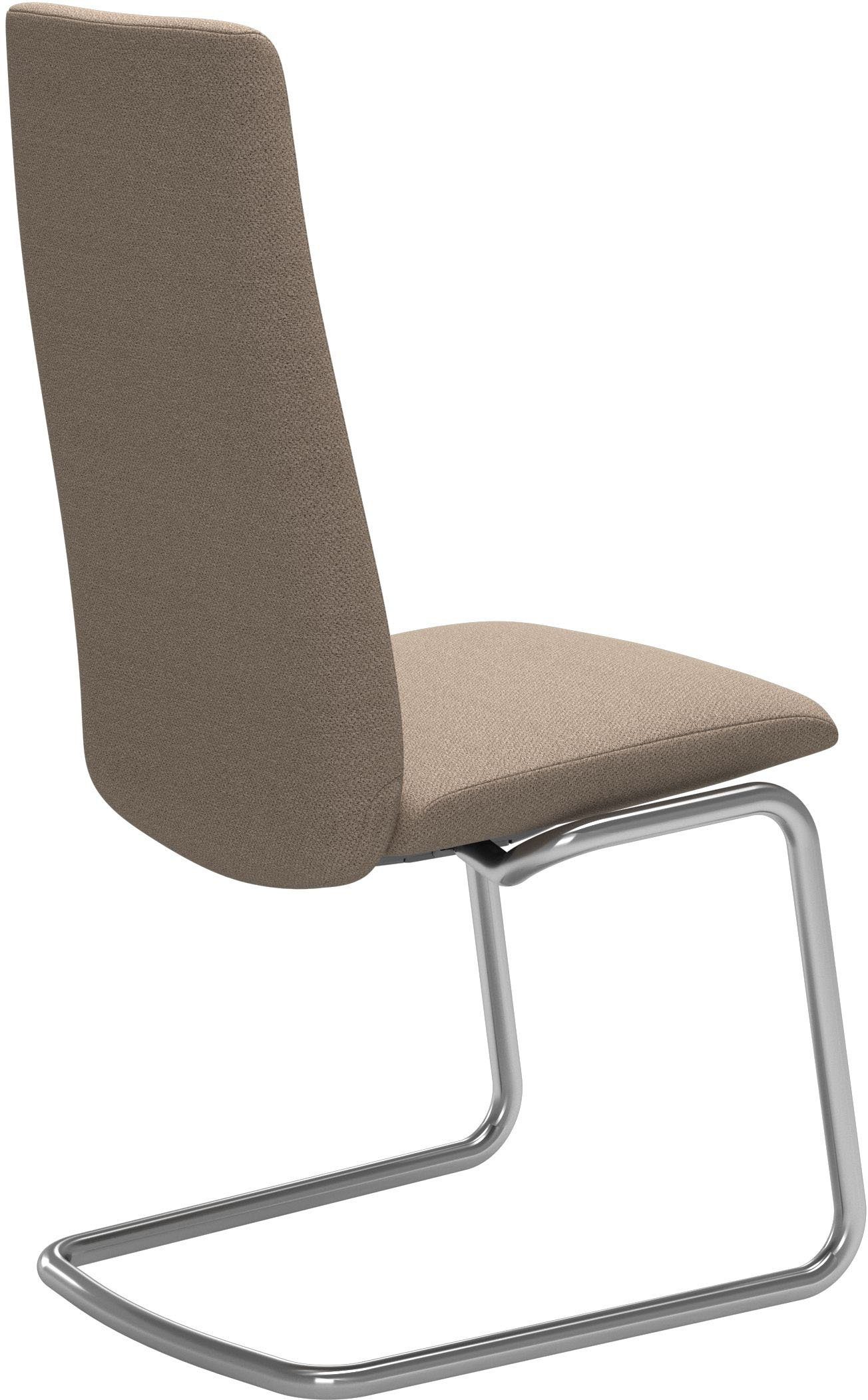 High Beinen Größe Back, Stressless® Polsterstuhl in aus Laurel, Chrom M, mit Stahl glänzend