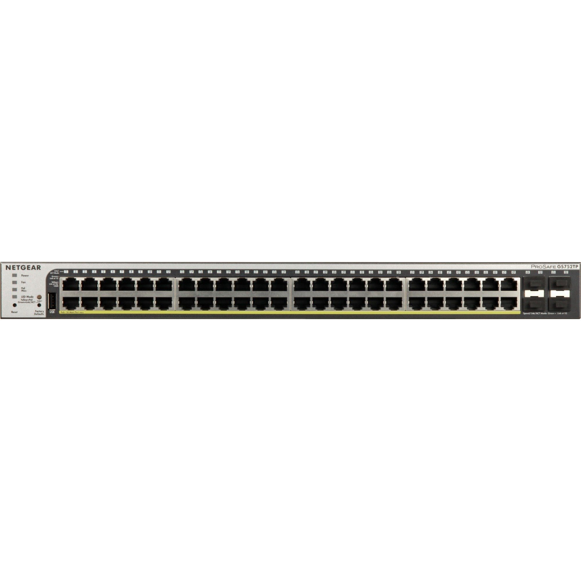 NETGEAR Netgear GS752TP v2, Netzwerk-Switch Switch