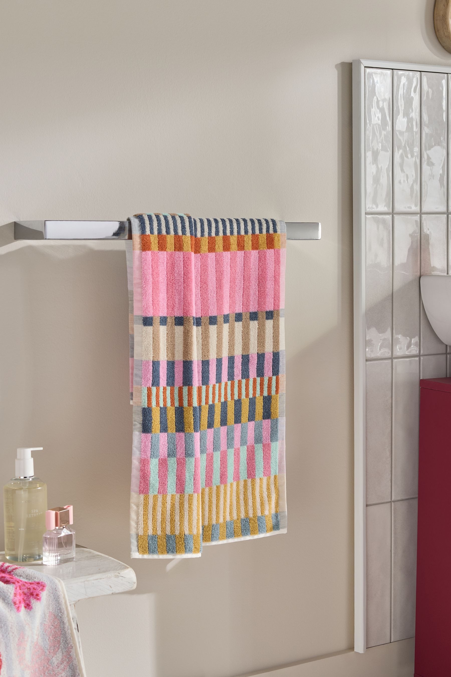 Next Handtuch Handtuch mit Streifen aus 100 % Baumwolle, (1-St) – Bild 5 von 5