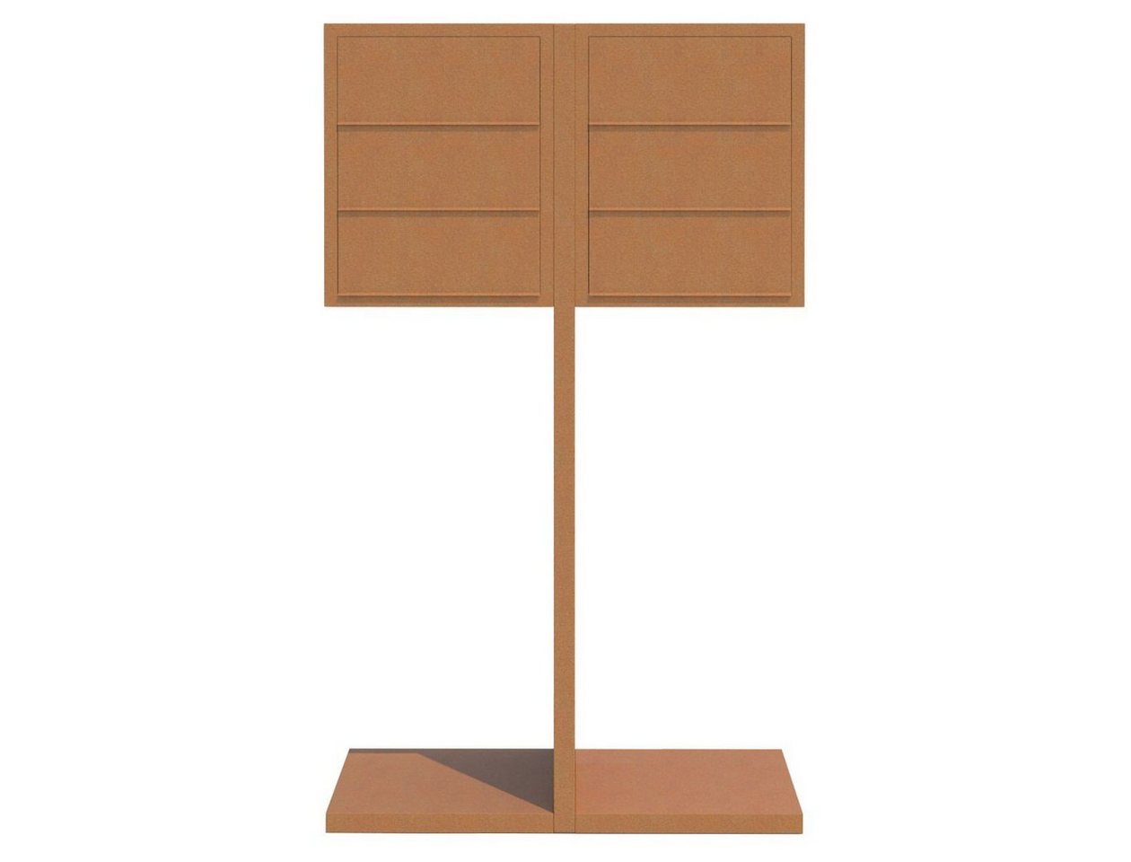 Thumbnail - Bravios Briefkasten Briefkastenanlage Hermes Double for Six Rost