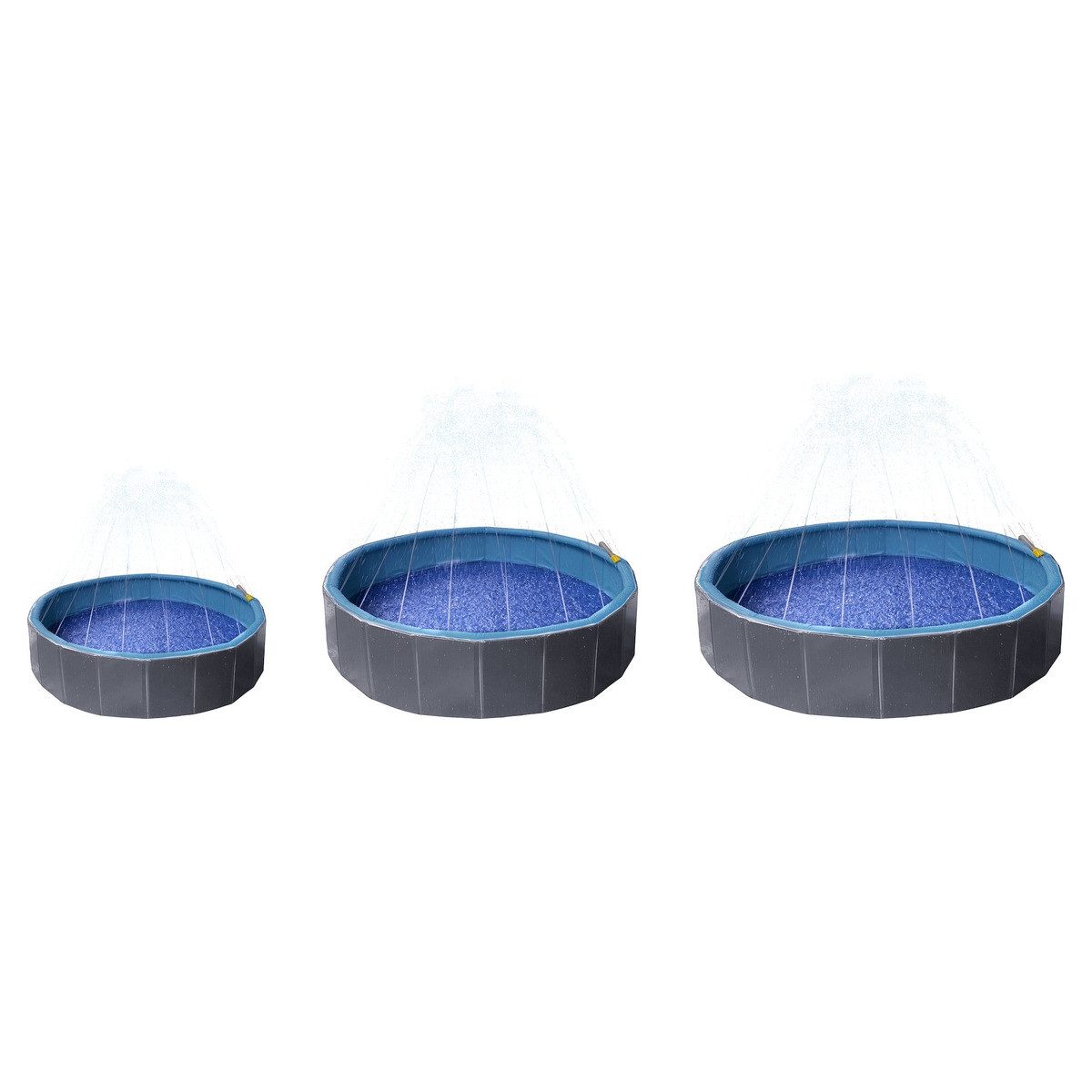 Flamingo Hundepool Hundepool Sprinkle rund blau/dunkelgrau