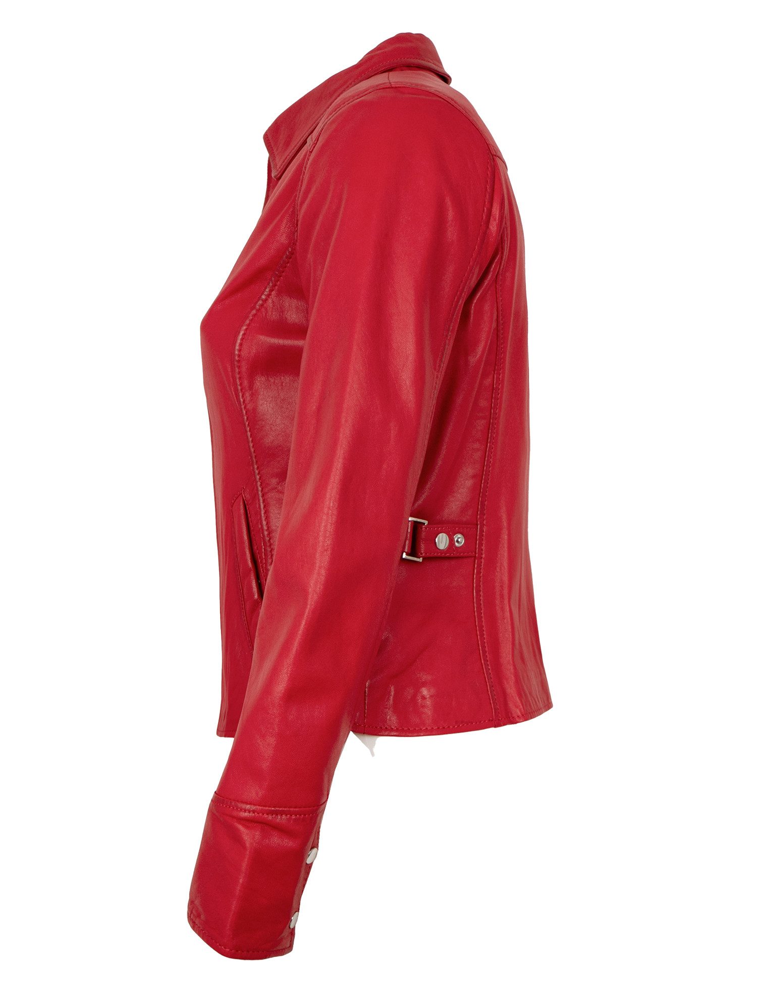Jilani Lederjacke Alisa Jilani - Damen Lederjacke Lammnappa salsa rot günstig online kaufen