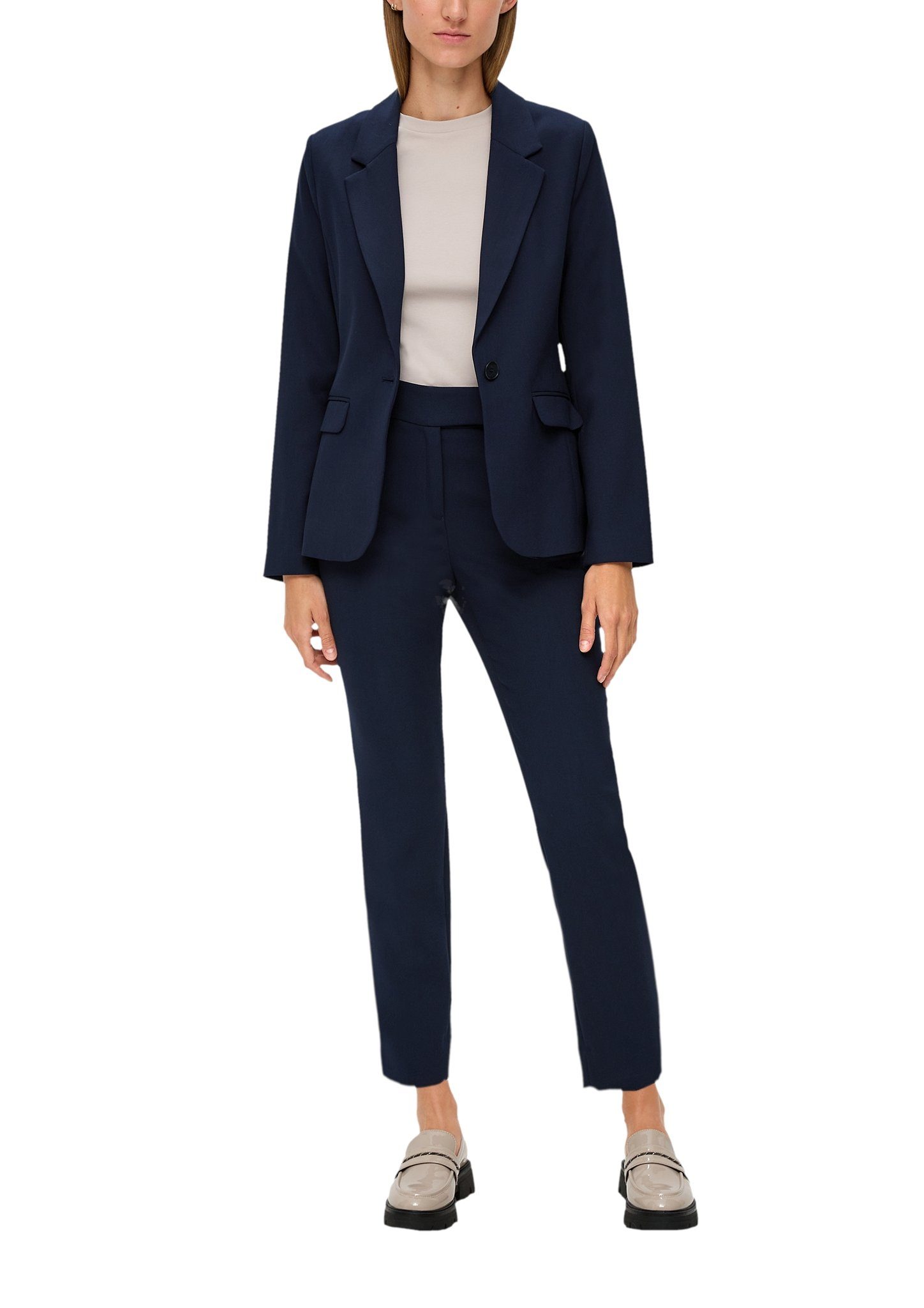 s.Oliver BLACK LABEL Kurzblazer mit Stretch und 1-Knopf-Verschluss