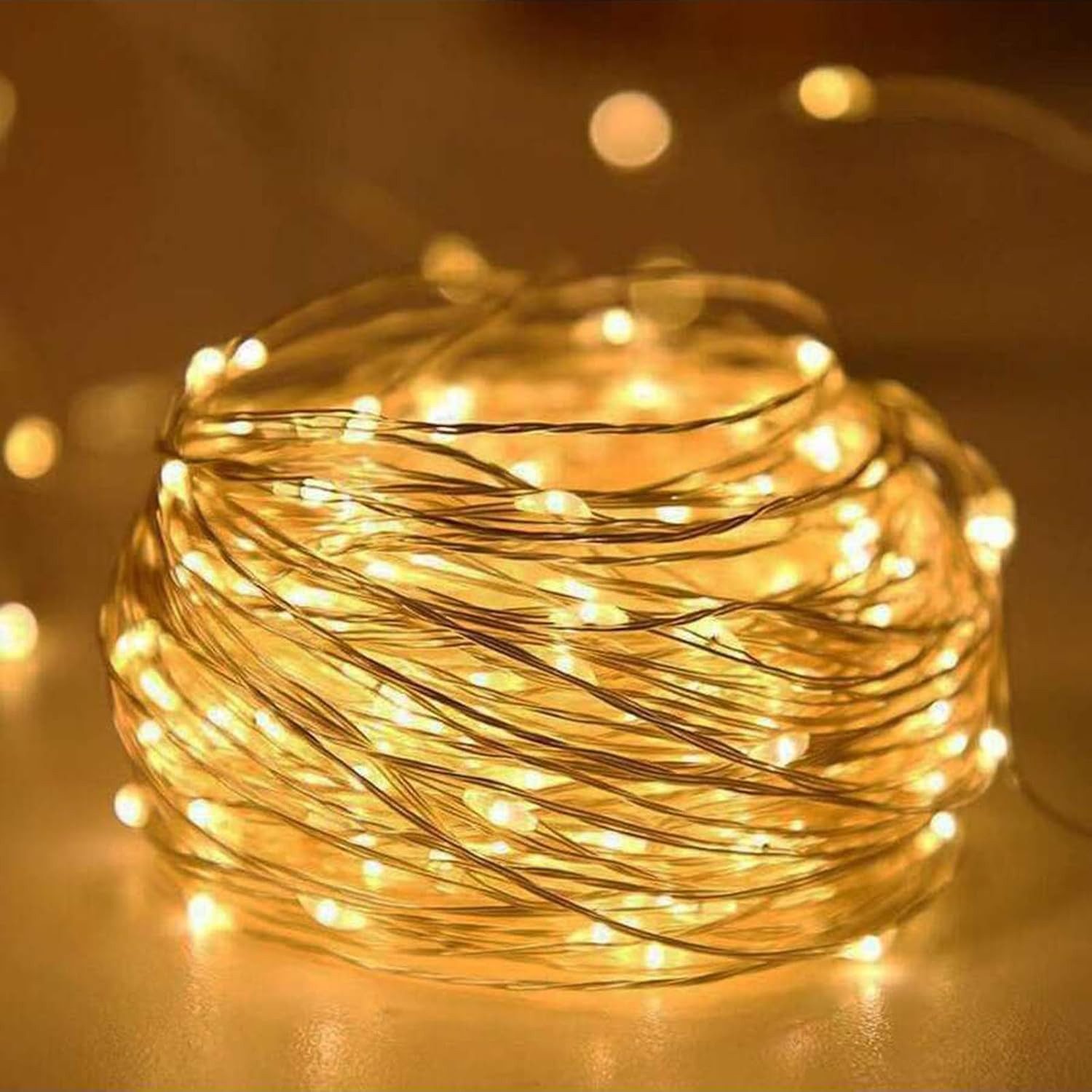 LED-Lichterkette 50/100/200LEDs Kupferdraht Lichterkette Wasserdicht Innen Außen Deko