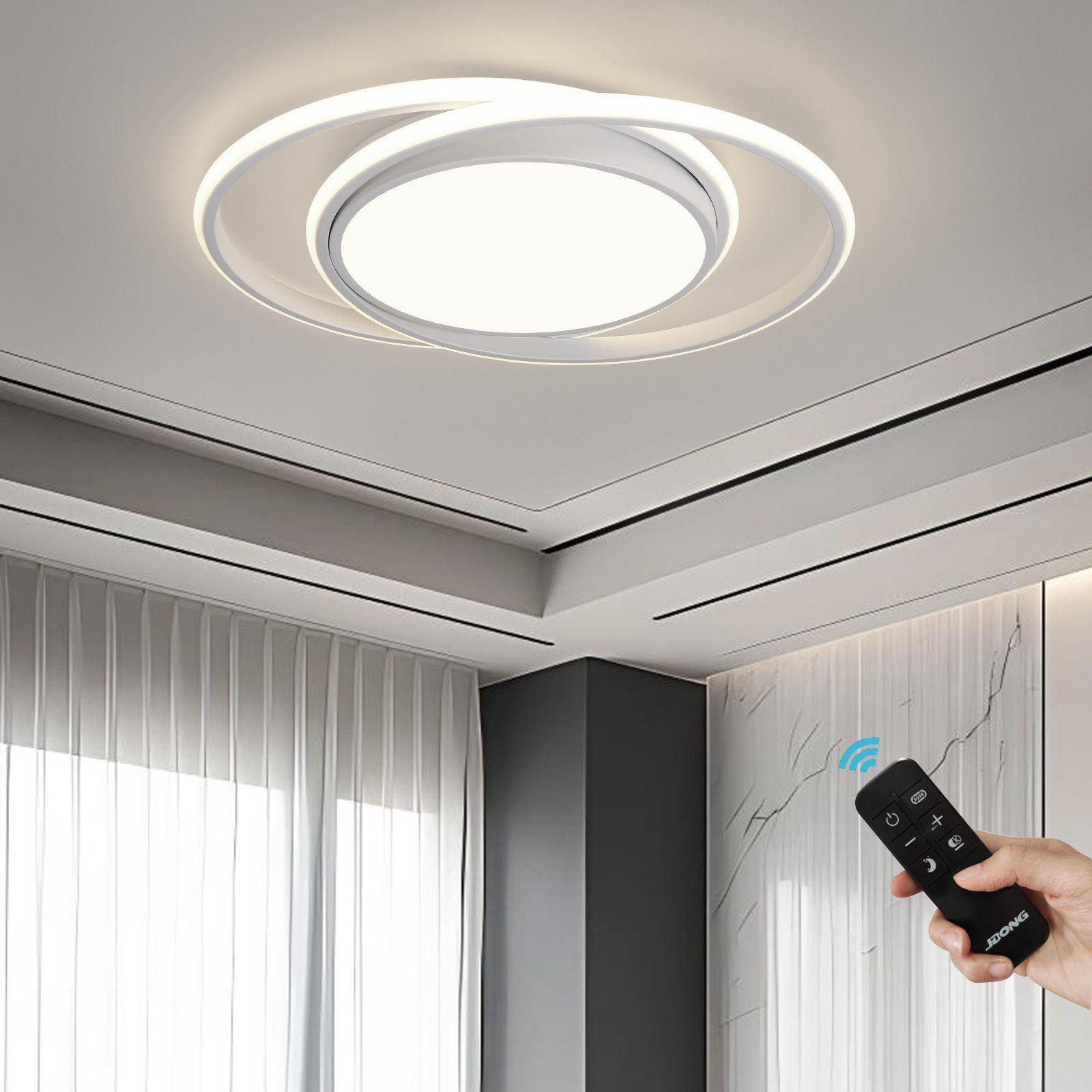 JDONG LED Deckenleuchte 54W Modern Ring günstig online kaufen