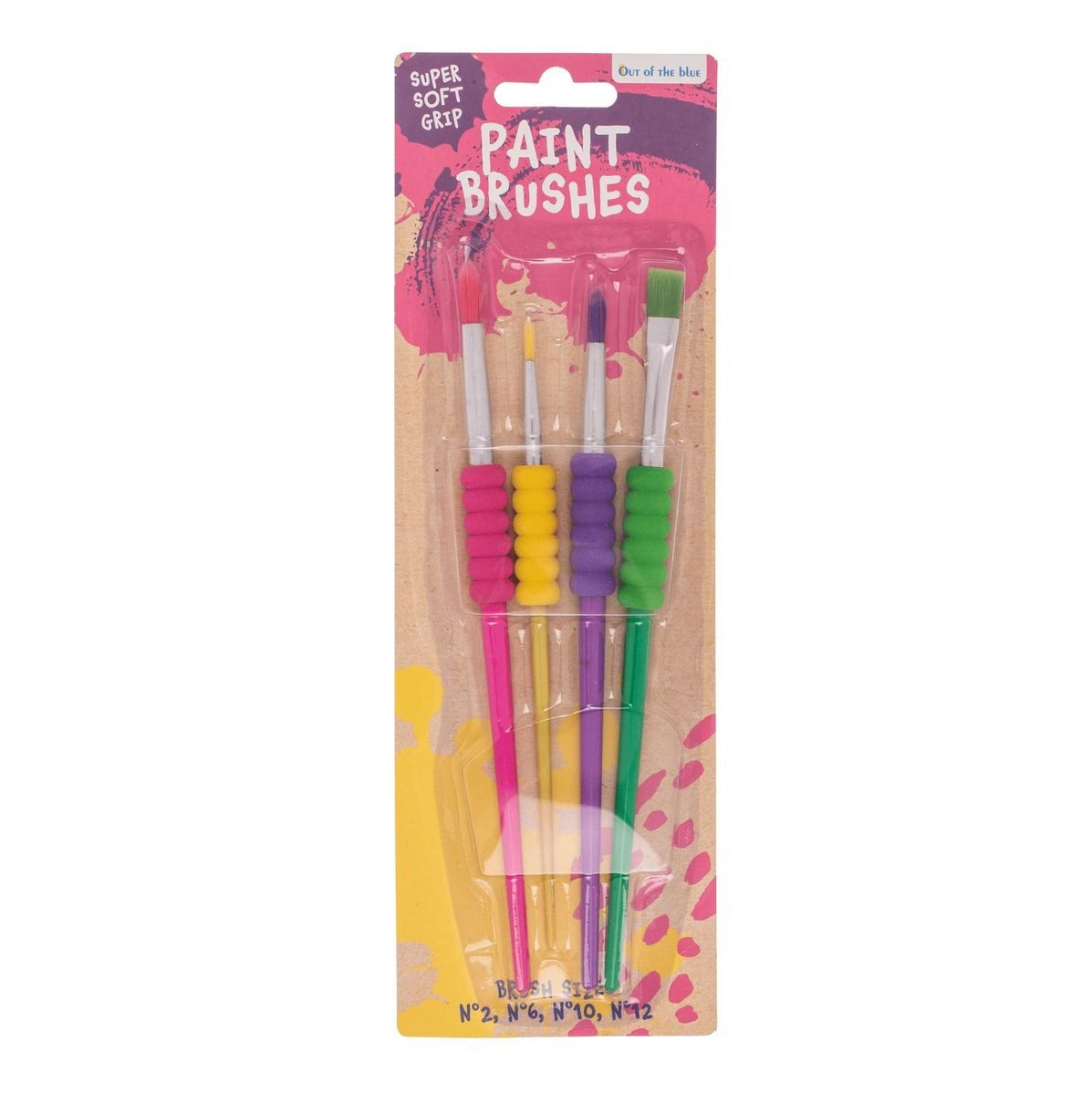 Out of the Blue Malpinsel Pinsel Set Softgrip Holz EVA 4tlg., (4 St), Softgrip
