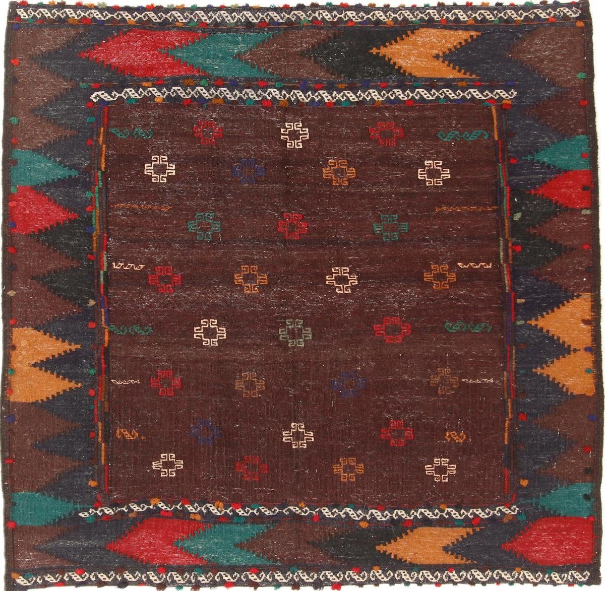 Orientteppich Kelim Afghan Antik 129x123 rechteckig, Quadratisch, Orientteppich Nain mm Höhe: 3 Trading, Handgewebter