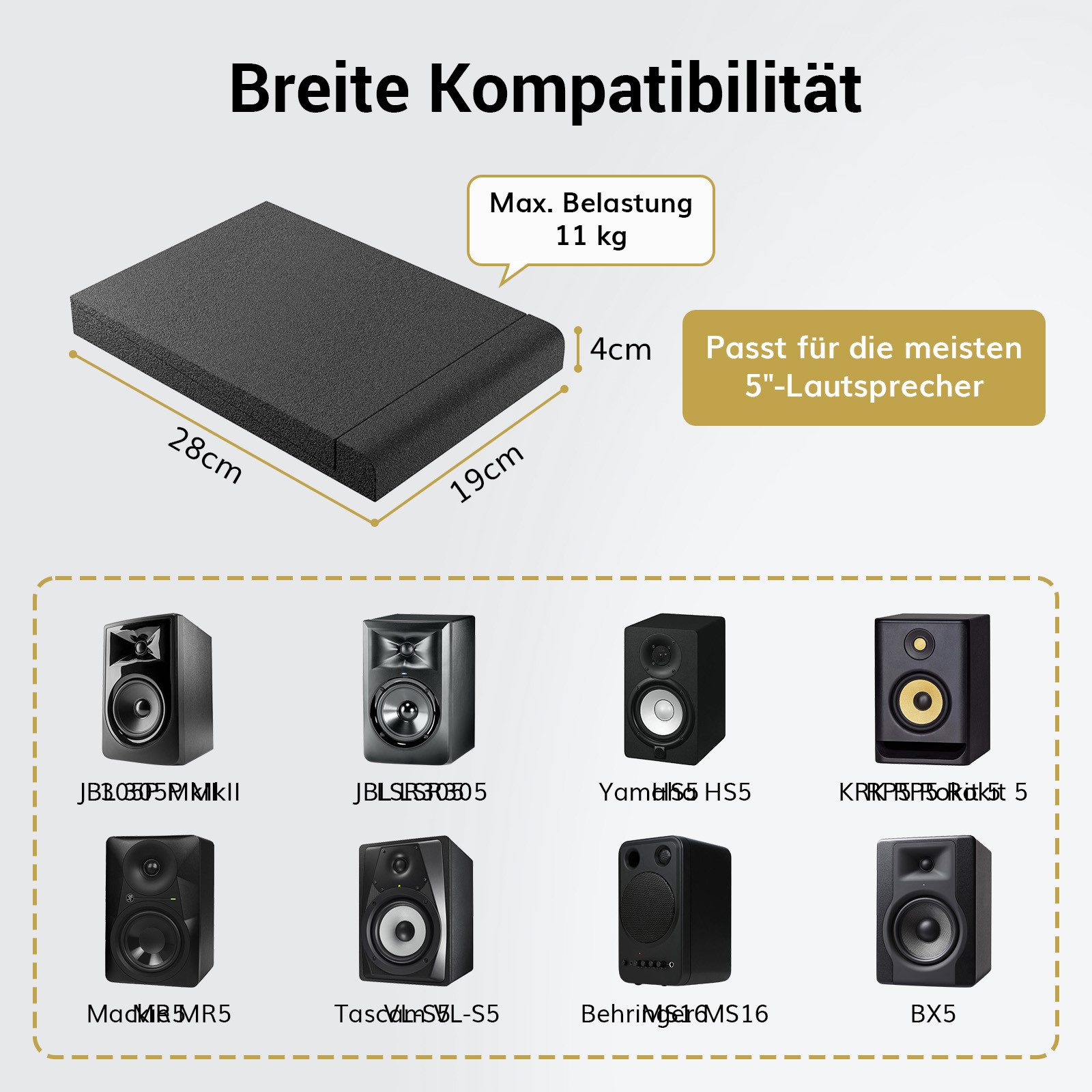 TONOR Schallschutzpaneel Isolationspads für Lautsprecher,Akustik-Schaumstof günstig online kaufen