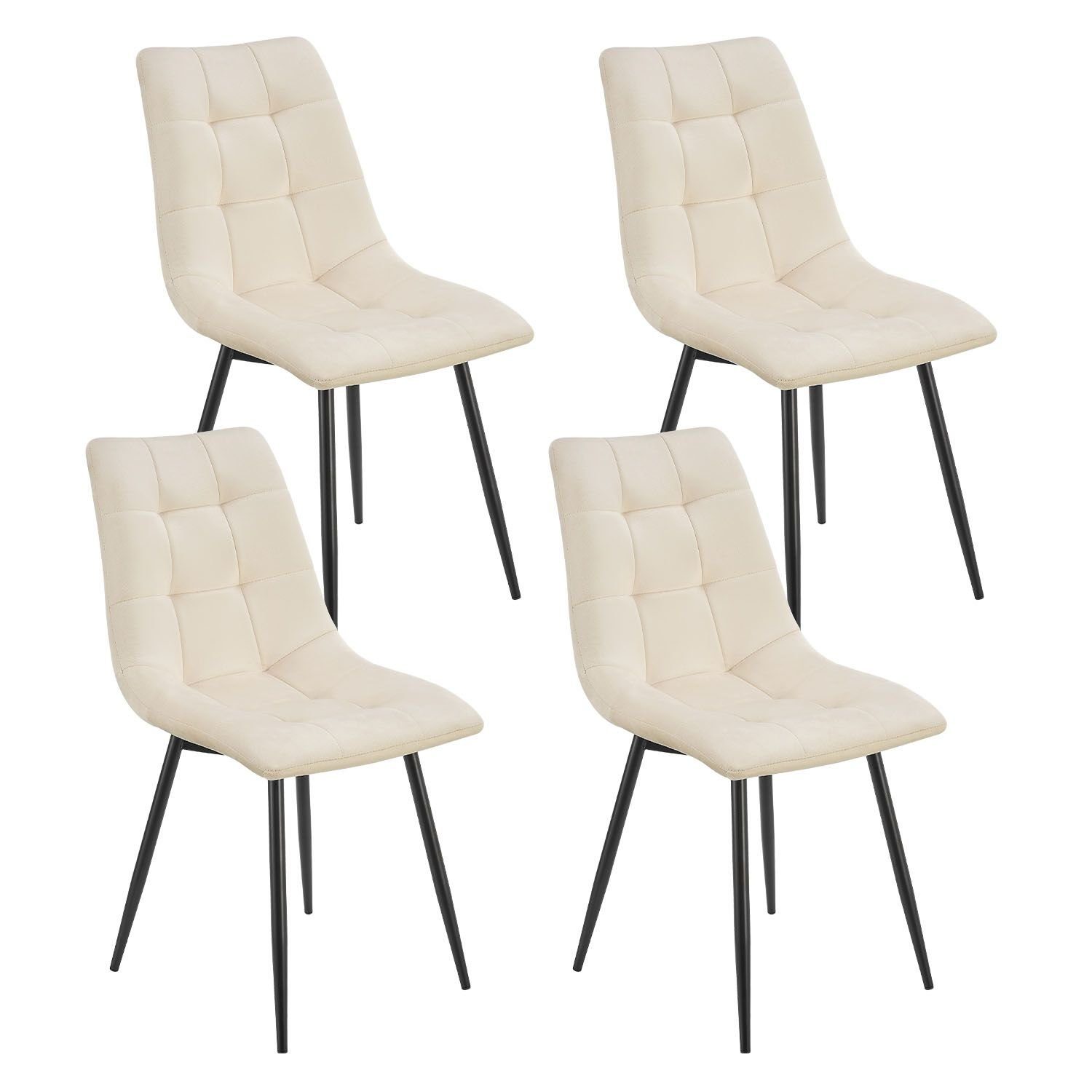 Juskys Esszimmerstuhl Blanca (4 St), bequeme Sitzform, 120 kg belastbar, we günstig online kaufen