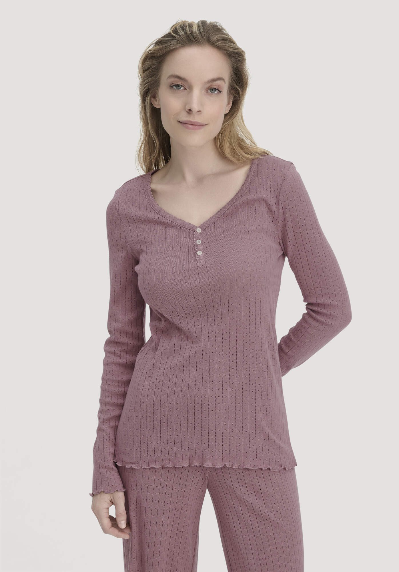Hessnatur Pyjamaoberteil PURE COTTON aus reiner Bio-Baumwolle (1-tlg) günstig online kaufen