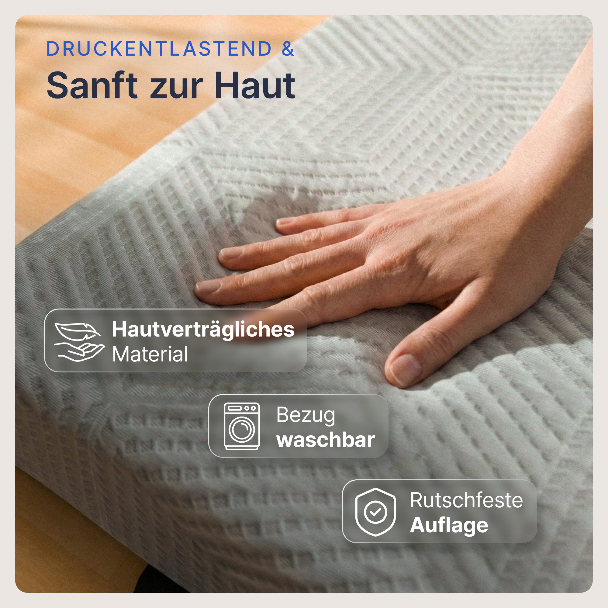 Klappmatratze Komfortkern, gurkler, 15 cm hoch, (Visco-Schaum, Gästematratze & Faltmatratze), Bequem & waschbar – Bild 5 von 5