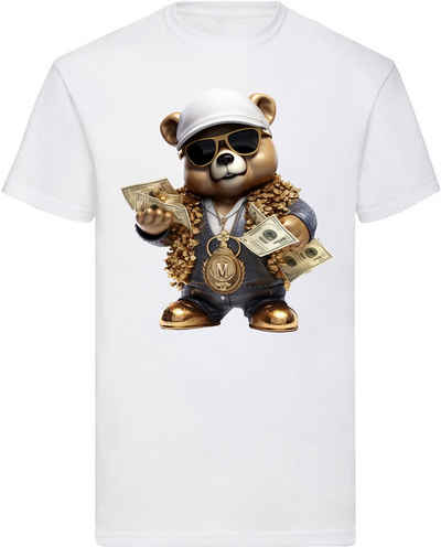 Banco T-Shirt Gangster Bär Money DTF Druck aus 100% Baumwolle