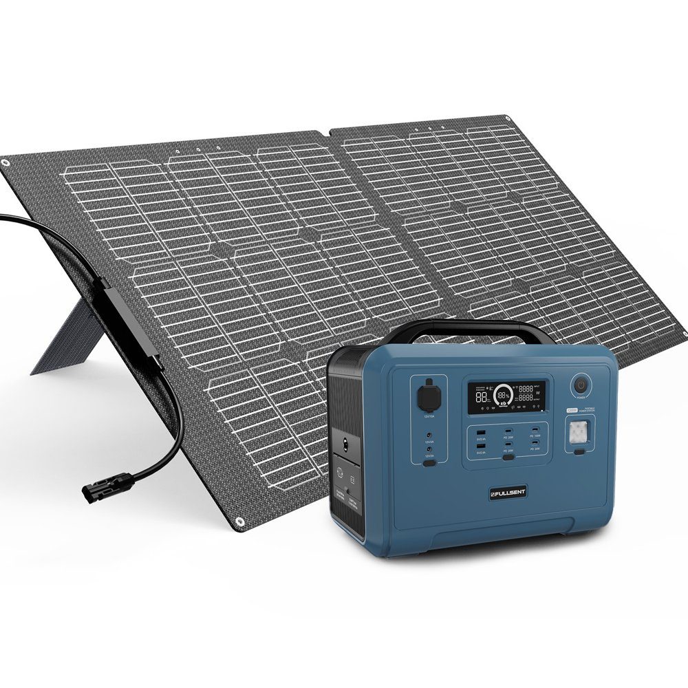 FULLSENT, Solaranlage 1248WH Solarmodul Powerbank+100W Solarpanel Faltbares 1200W Solartasche CITYSPORTS 100/200W+Powerbank